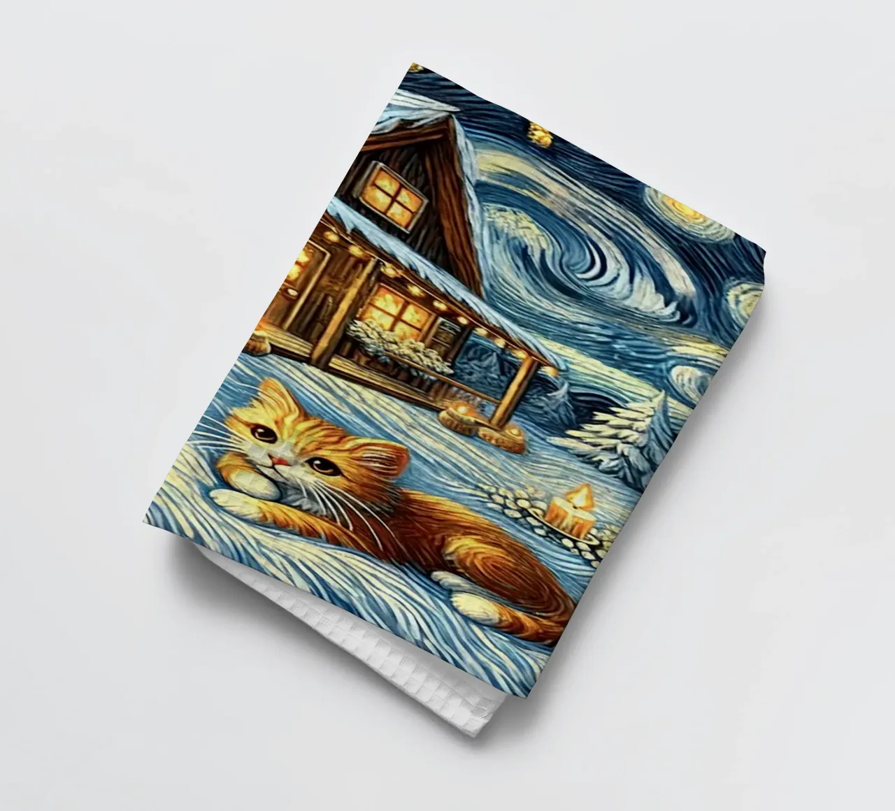I LOVE MY DADDY IN WINTER, Kittycat Edition canovaccio da cucina da Vintage Van Gogh