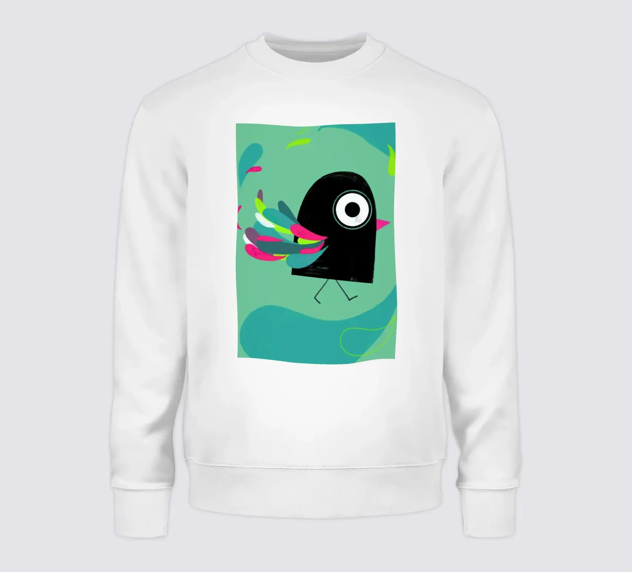 Curious Colorful Bird sweatshirt van Doozal