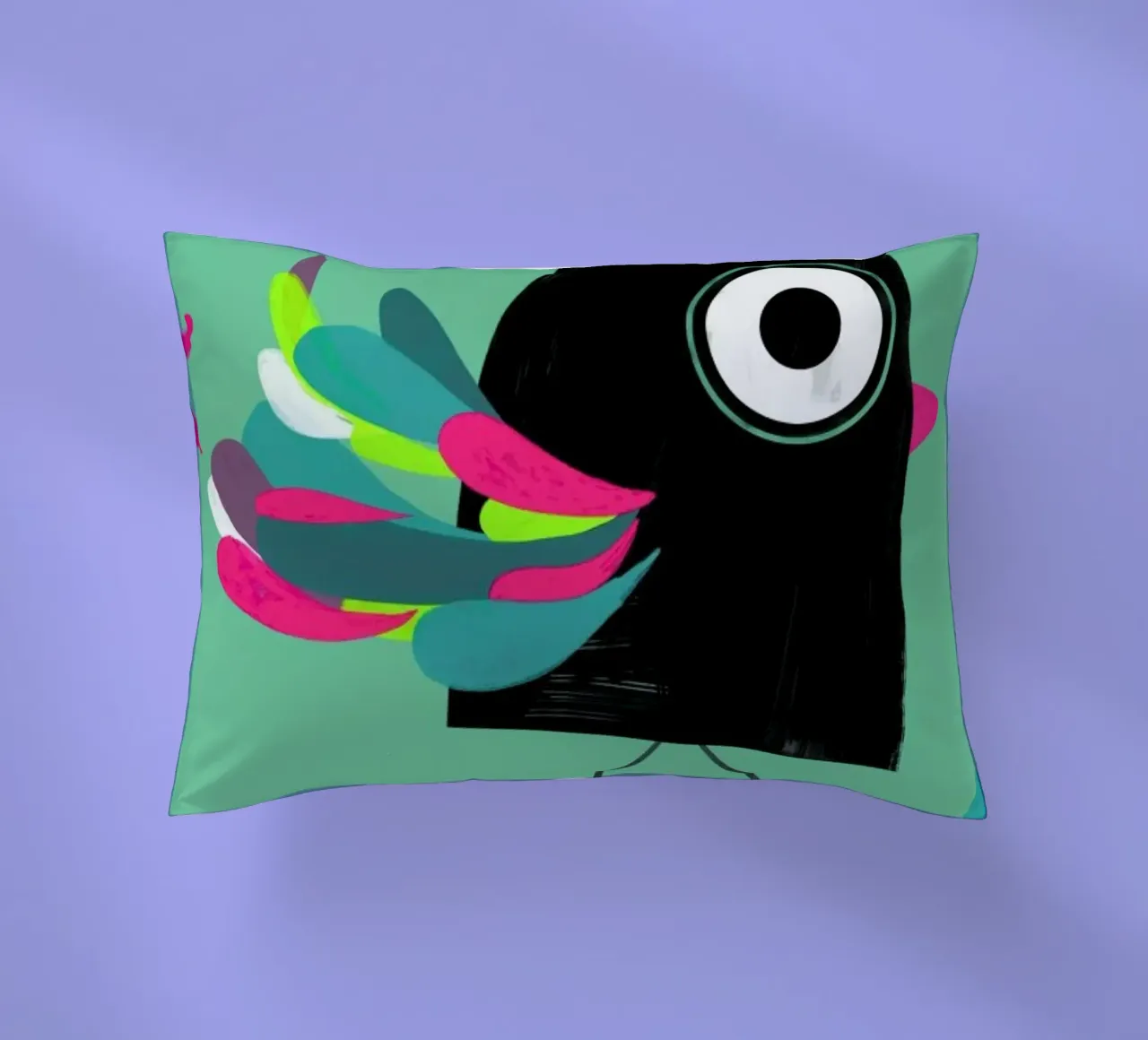 Curious Colorful Bird cuscino da Doozal