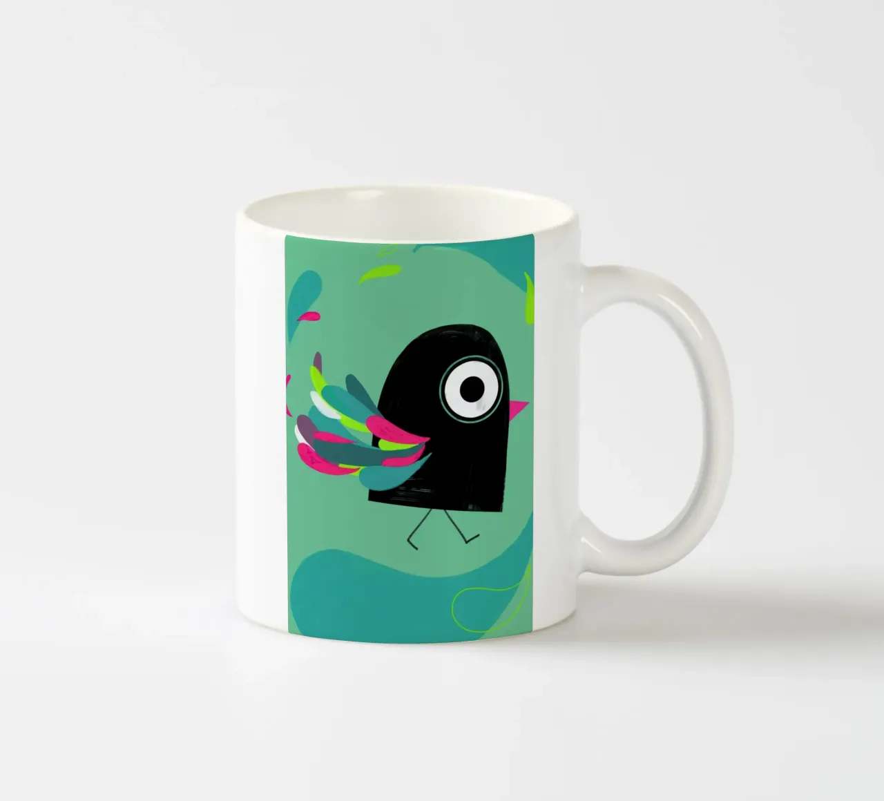 Curious Colorful Bird tazza in ceramica da Doozal
