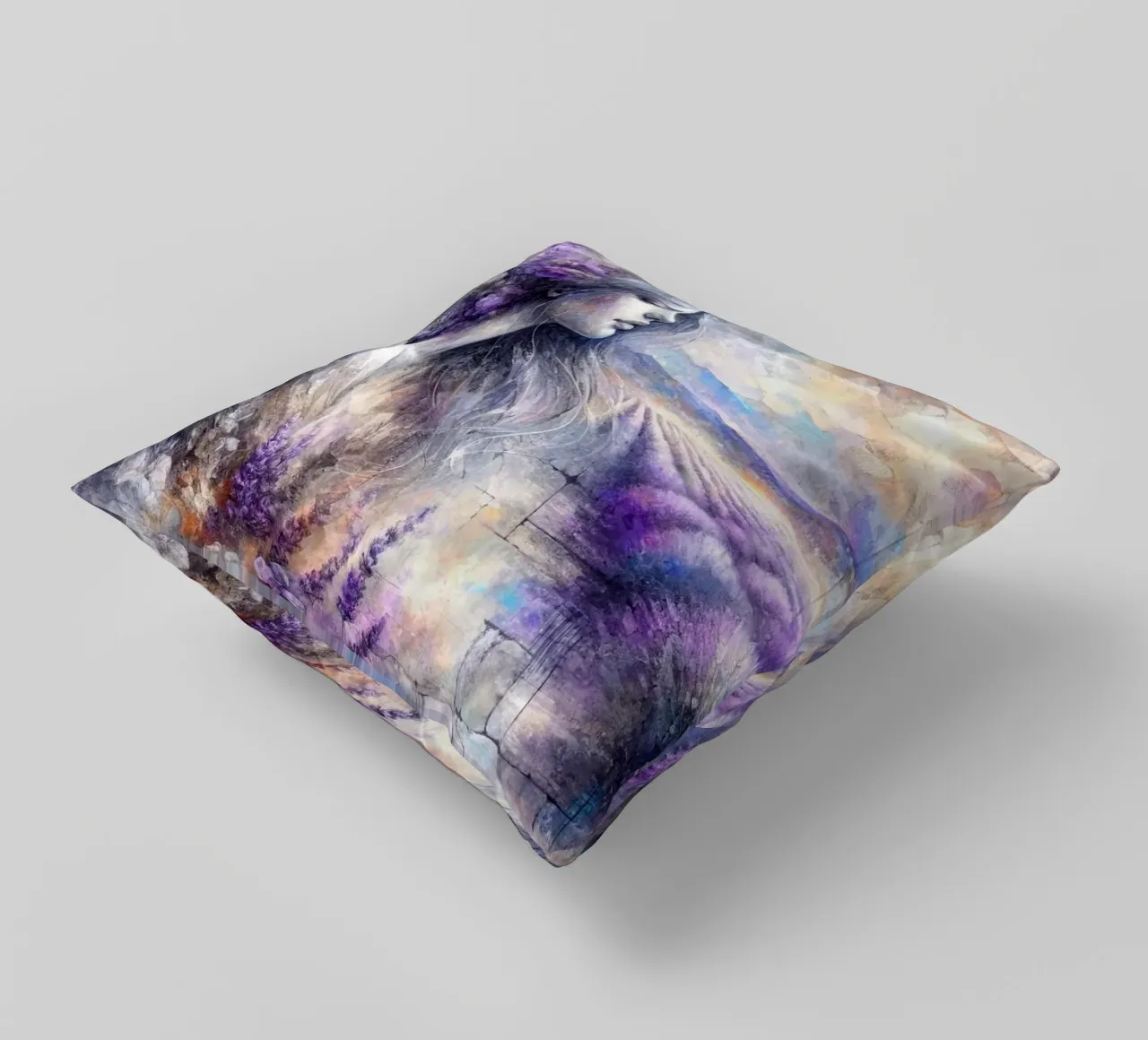 Whispers of Lavender Dreams decorative cushion by ZARAH