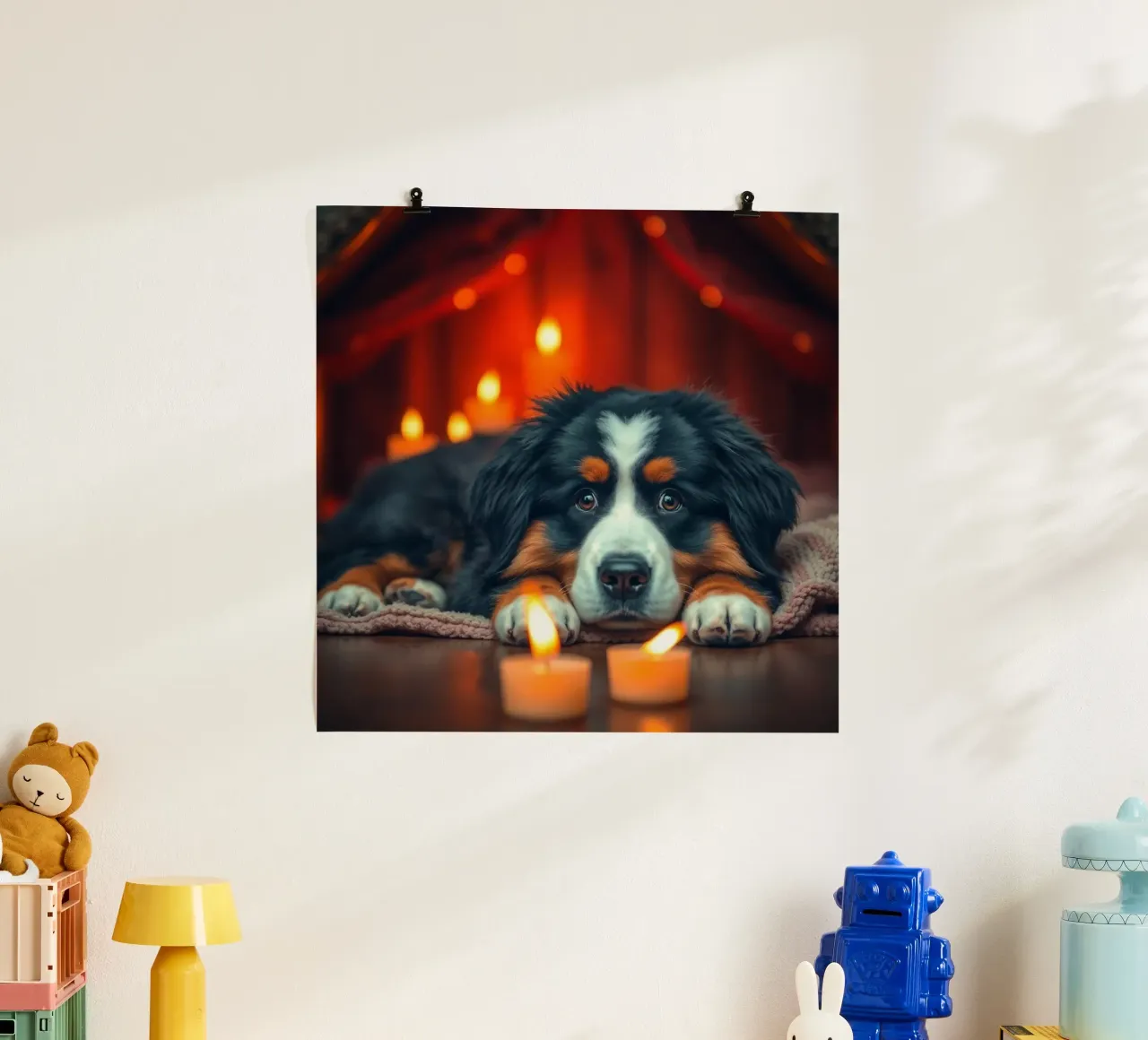 cuccioli carini #55 poster con telaio in alluminio da Yumis.Beargang.and.Me