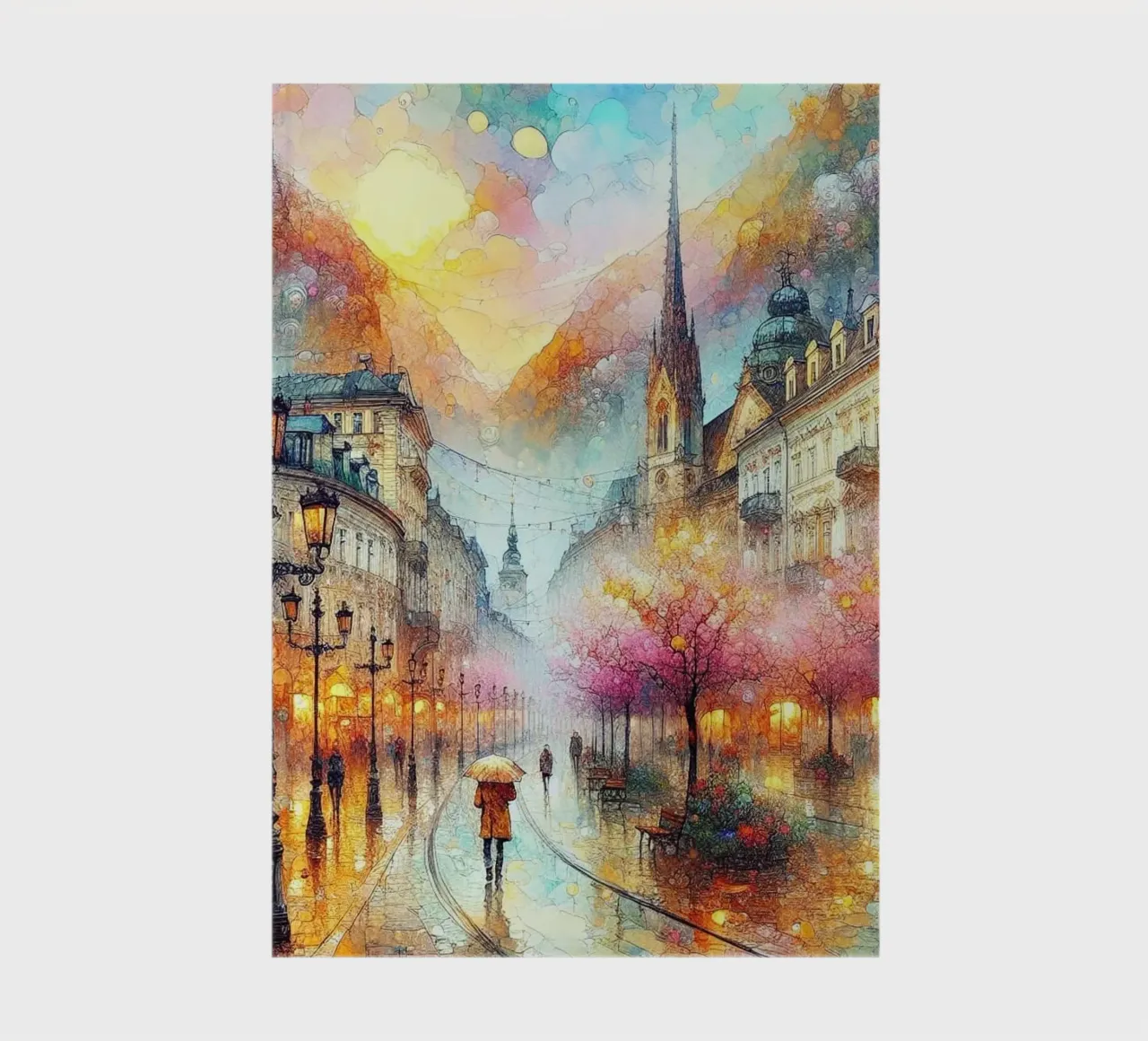 Golden Hour in the Rainy City notebook by ZARAH