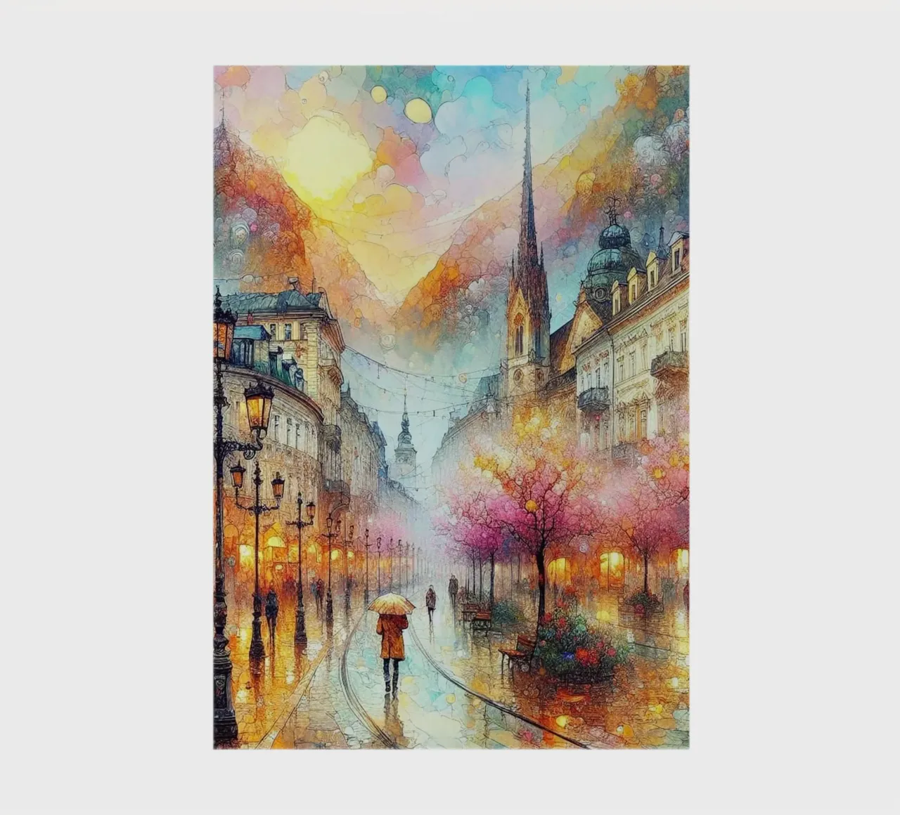Golden Hour in the Rainy City notebook by ZARAH