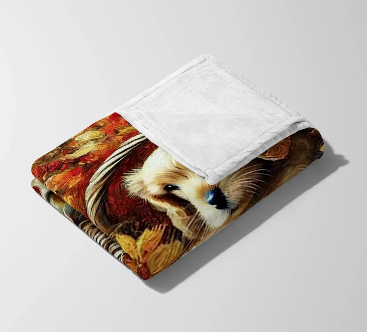I LOVE MY DADDY IN AUTUMN, Puppy Dog Edition coperta in pile da Vintage Van Gogh