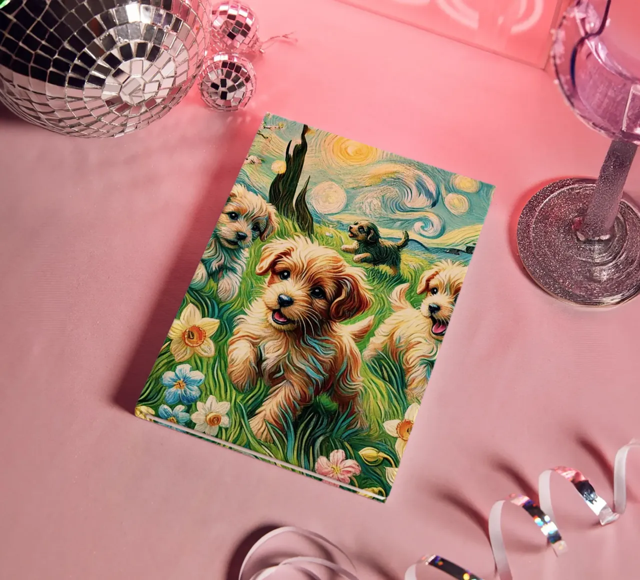 I LOVE MY DADDY IN SPRING, Puppy Dog Edition, Van Gogh Style diario da Vintage Van Gogh