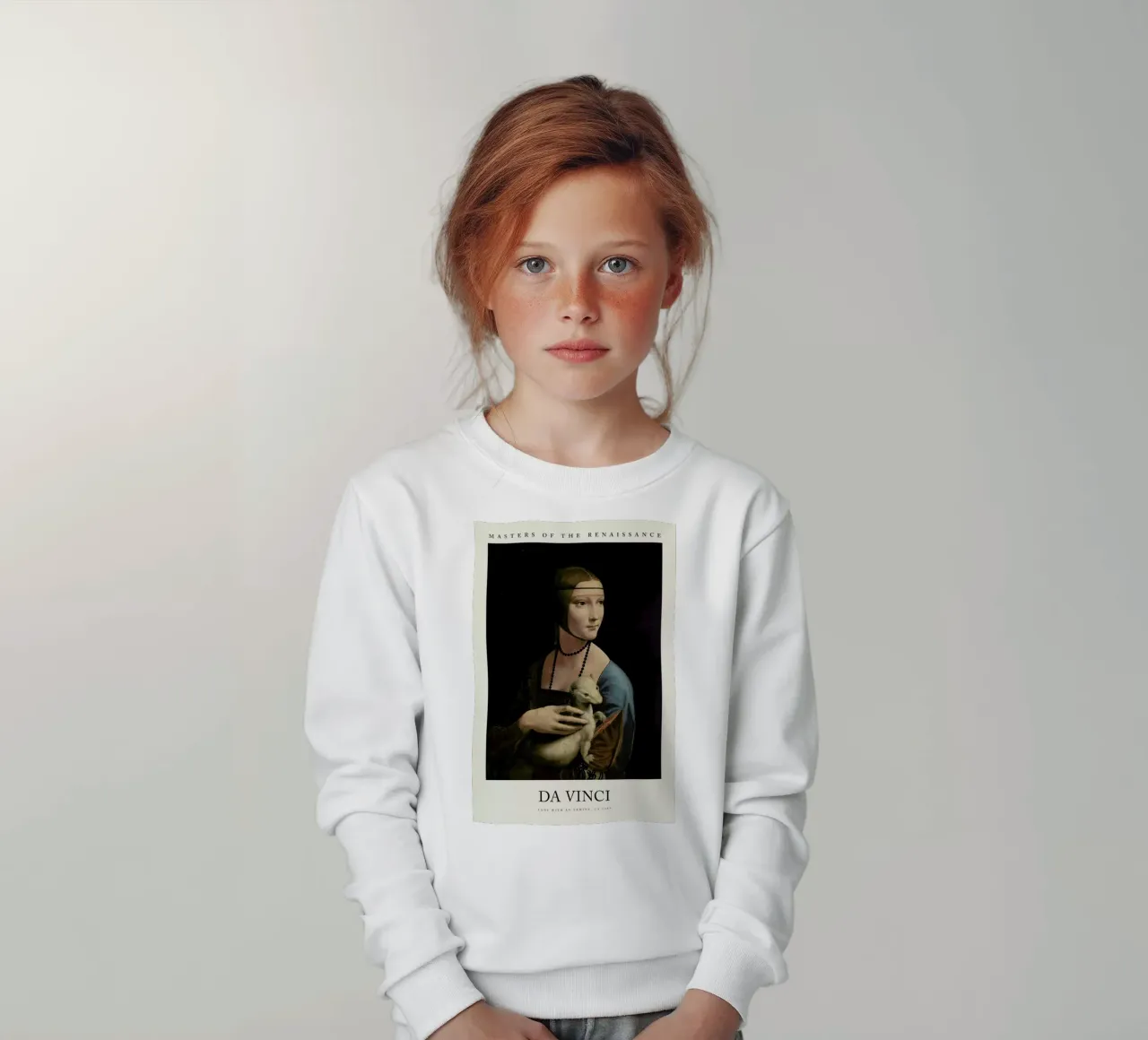 da Vinci - Lady with an Ermine felpa bambino da Vintage by JUNIQE