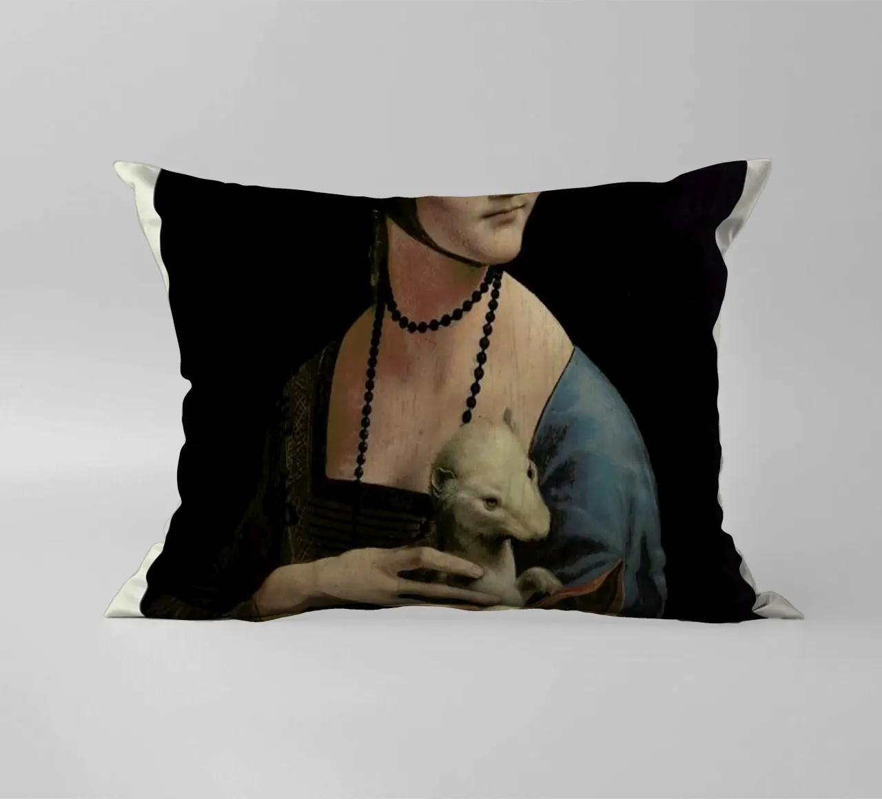 da Vinci - Lady with an Ermine cuscino da Vintage by JUNIQE