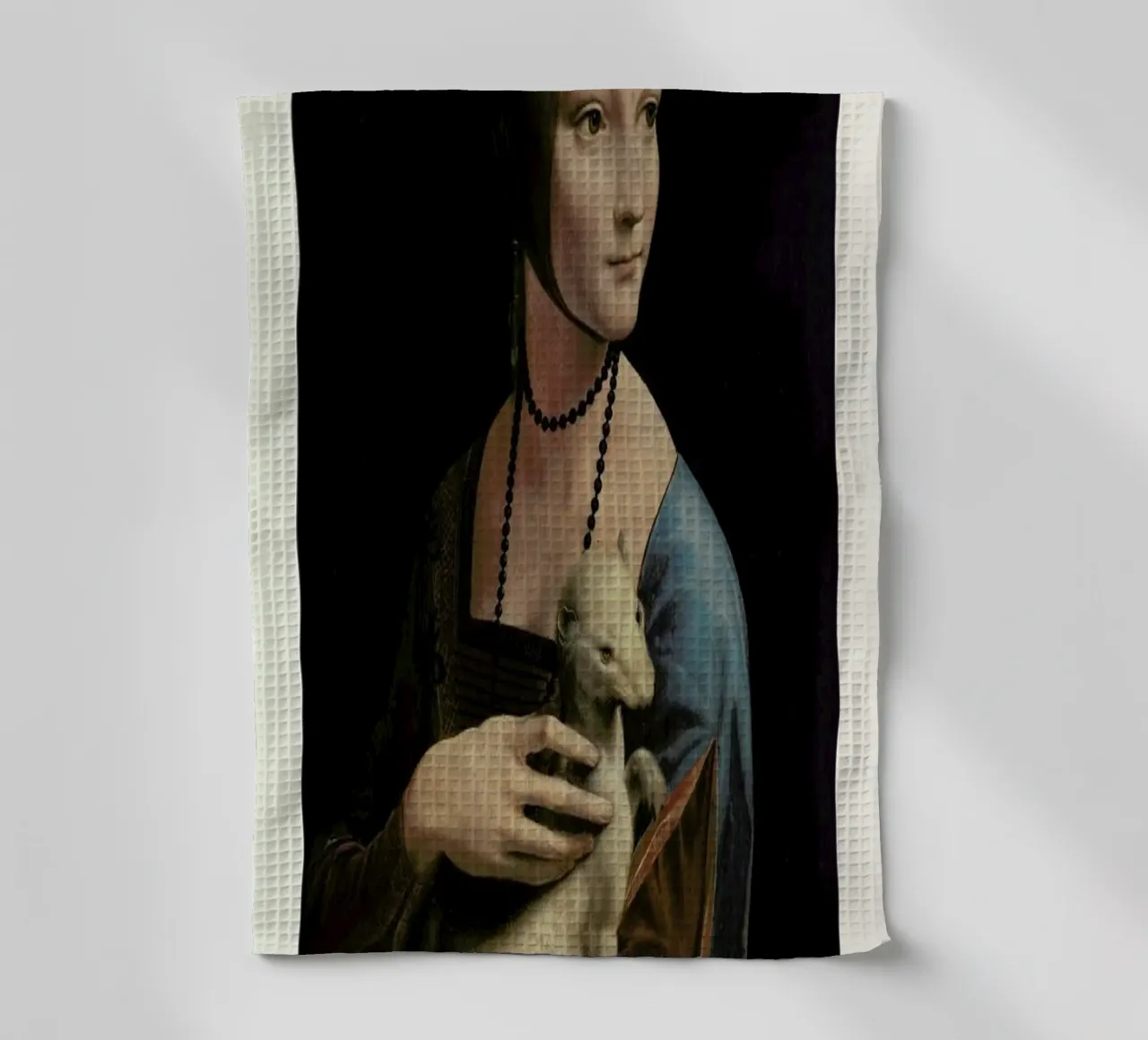 da Vinci - Lady with an Ermine canovaccio da cucina da Vintage by JUNIQE