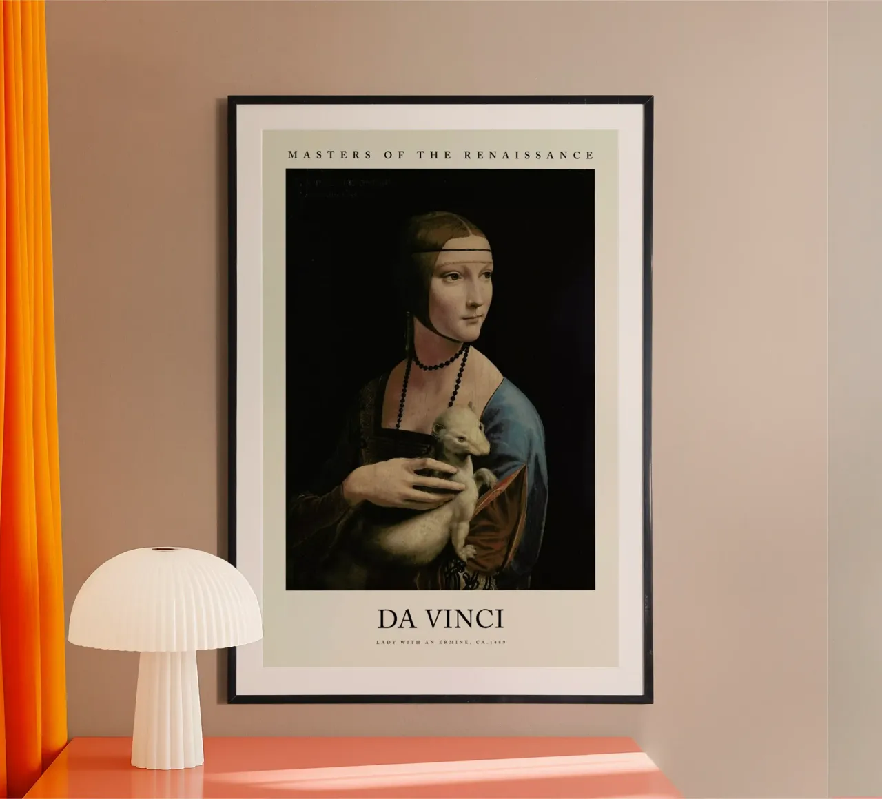 da Vinci - Lady with an Ermine poster con telaio in alluminio da Vintage by JUNIQE