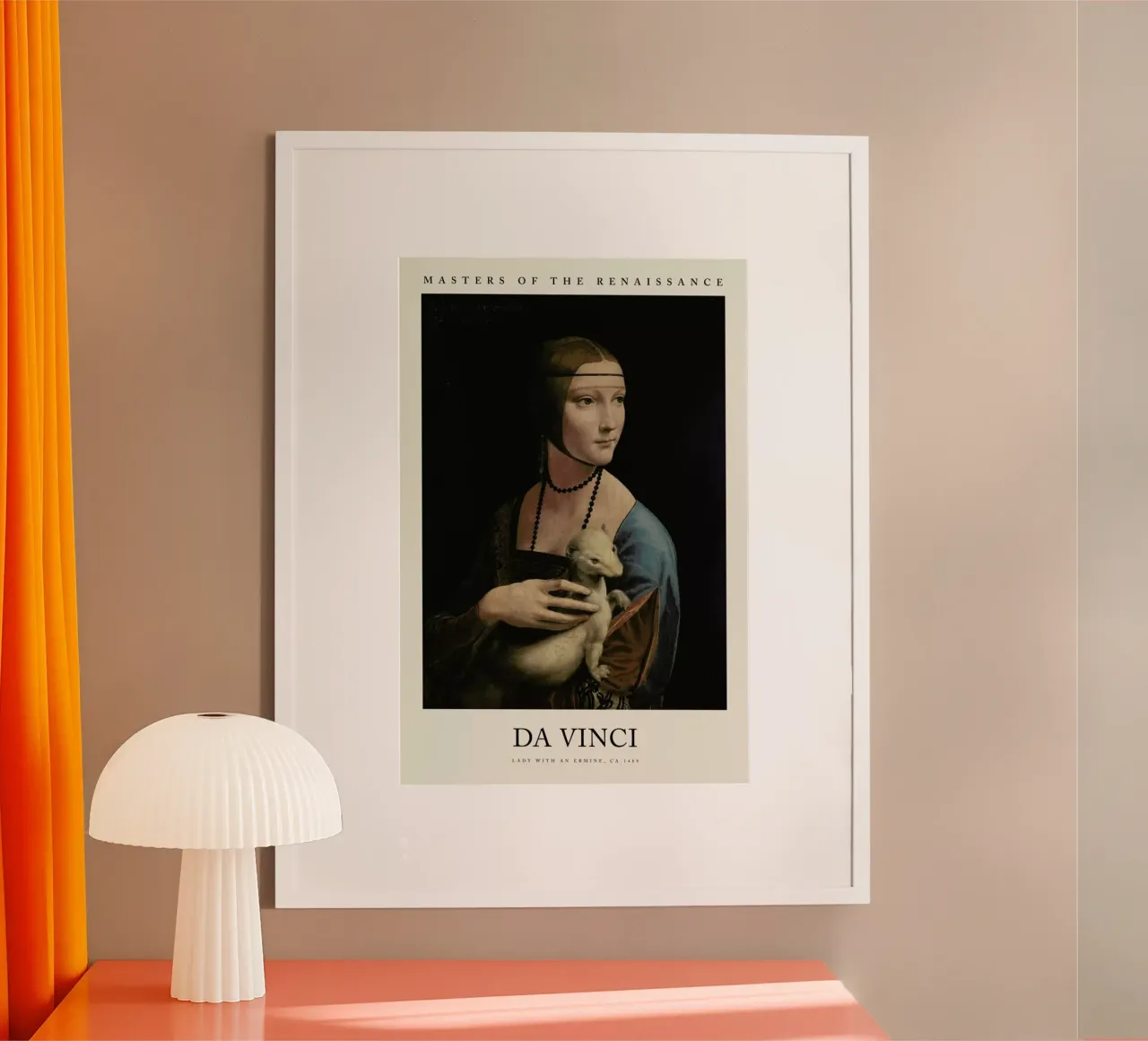 da Vinci - Lady with an Ermine poster con telaio in alluminio da Vintage by JUNIQE