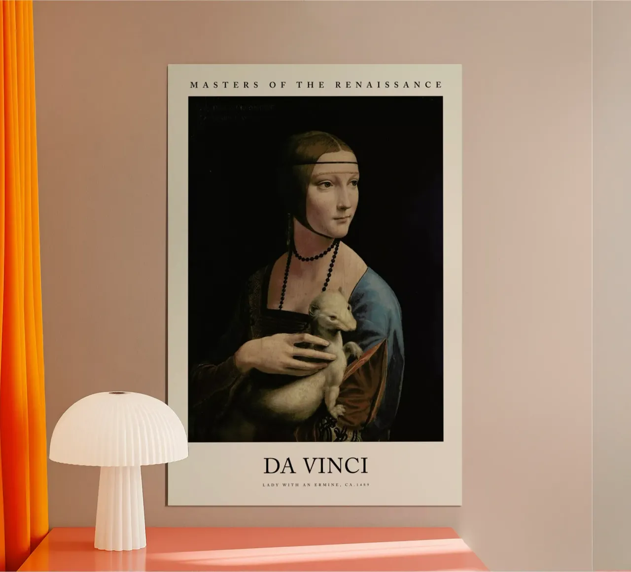 da Vinci - Lady with an Ermine poster con telaio in alluminio da Vintage by JUNIQE