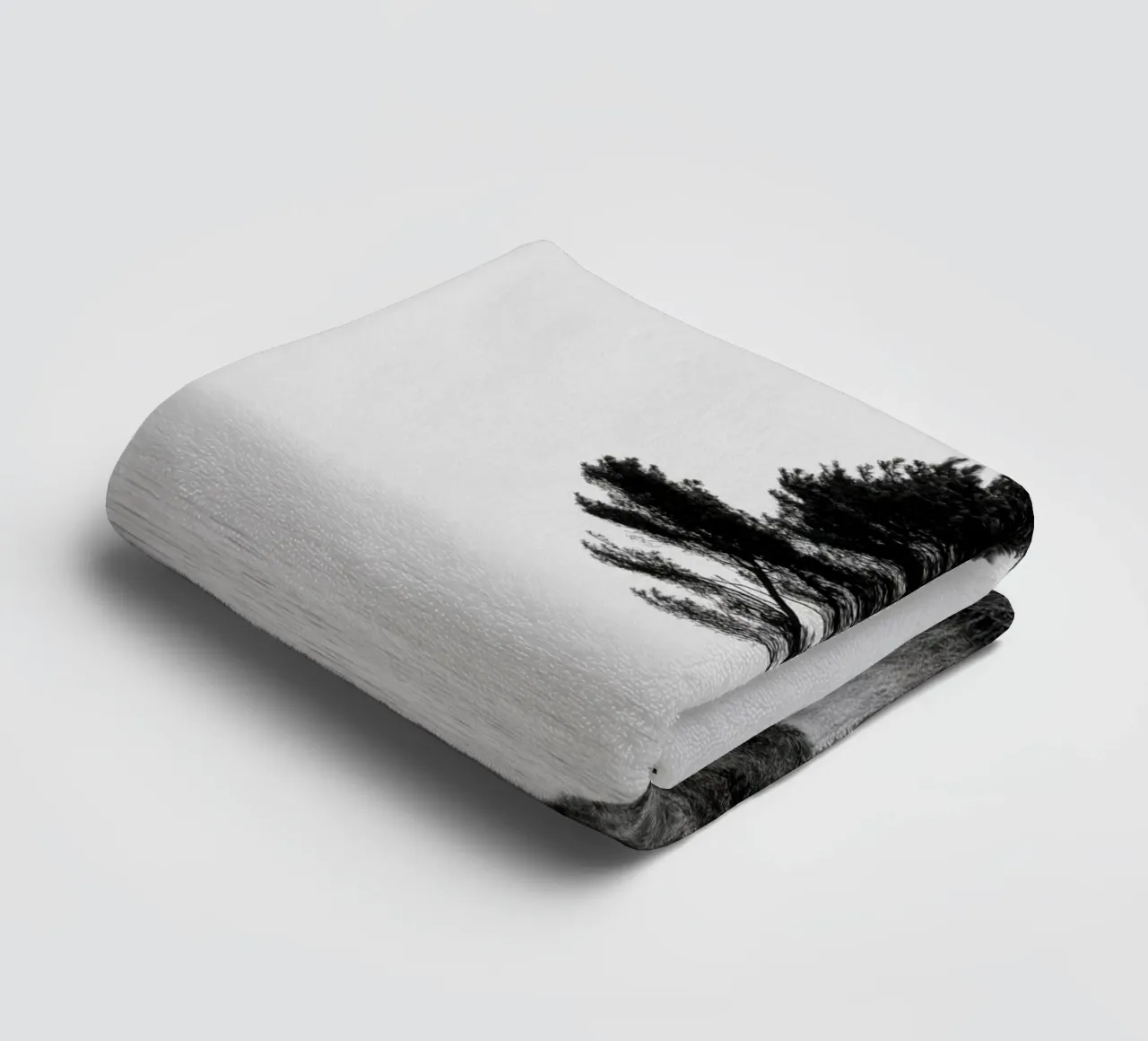 Lone Tree on Cliff Edge towel by Indigo Tides Art
