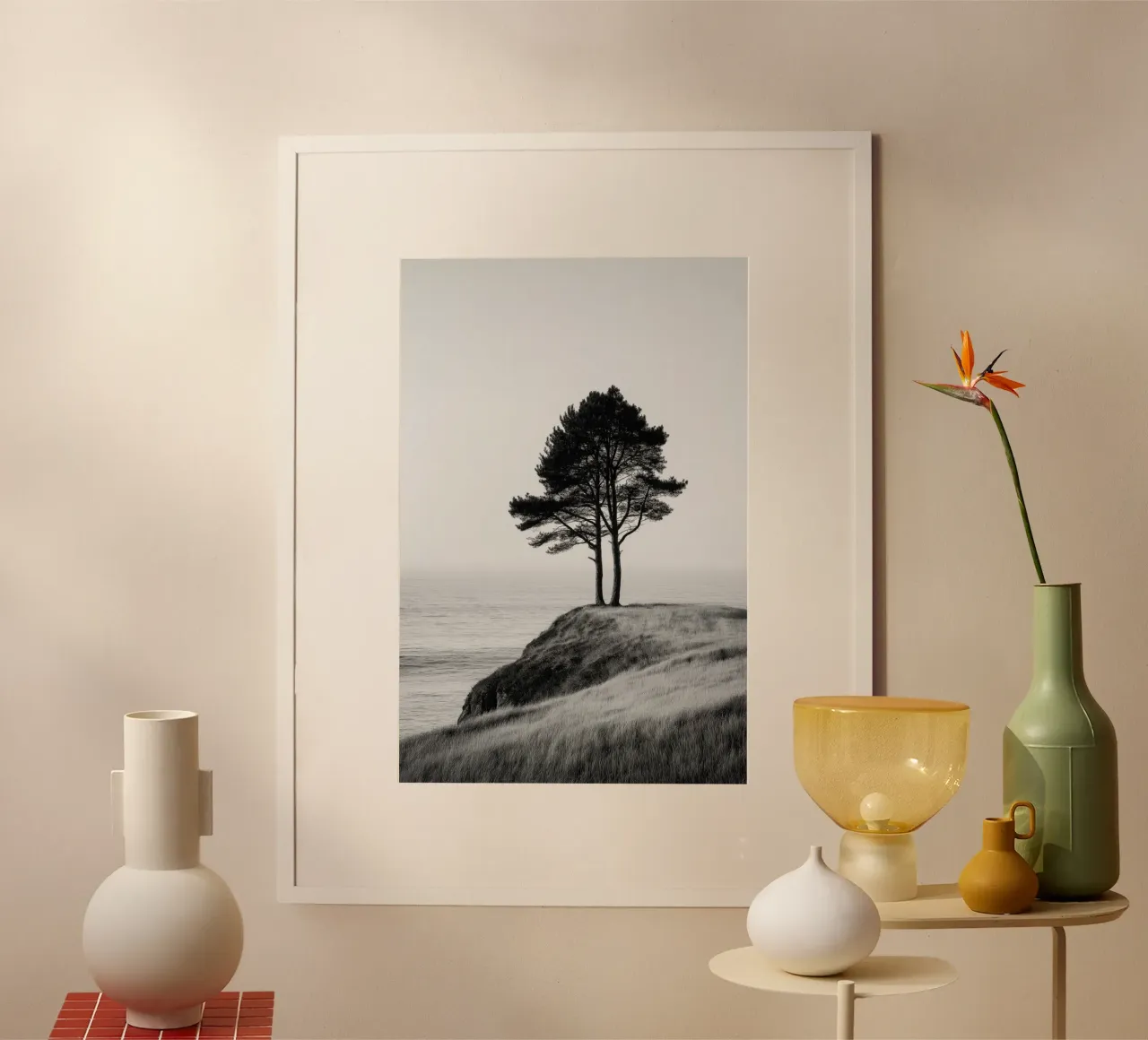 Lone Tree on Cliff Edge hahnemühle by Indigo Tides Art