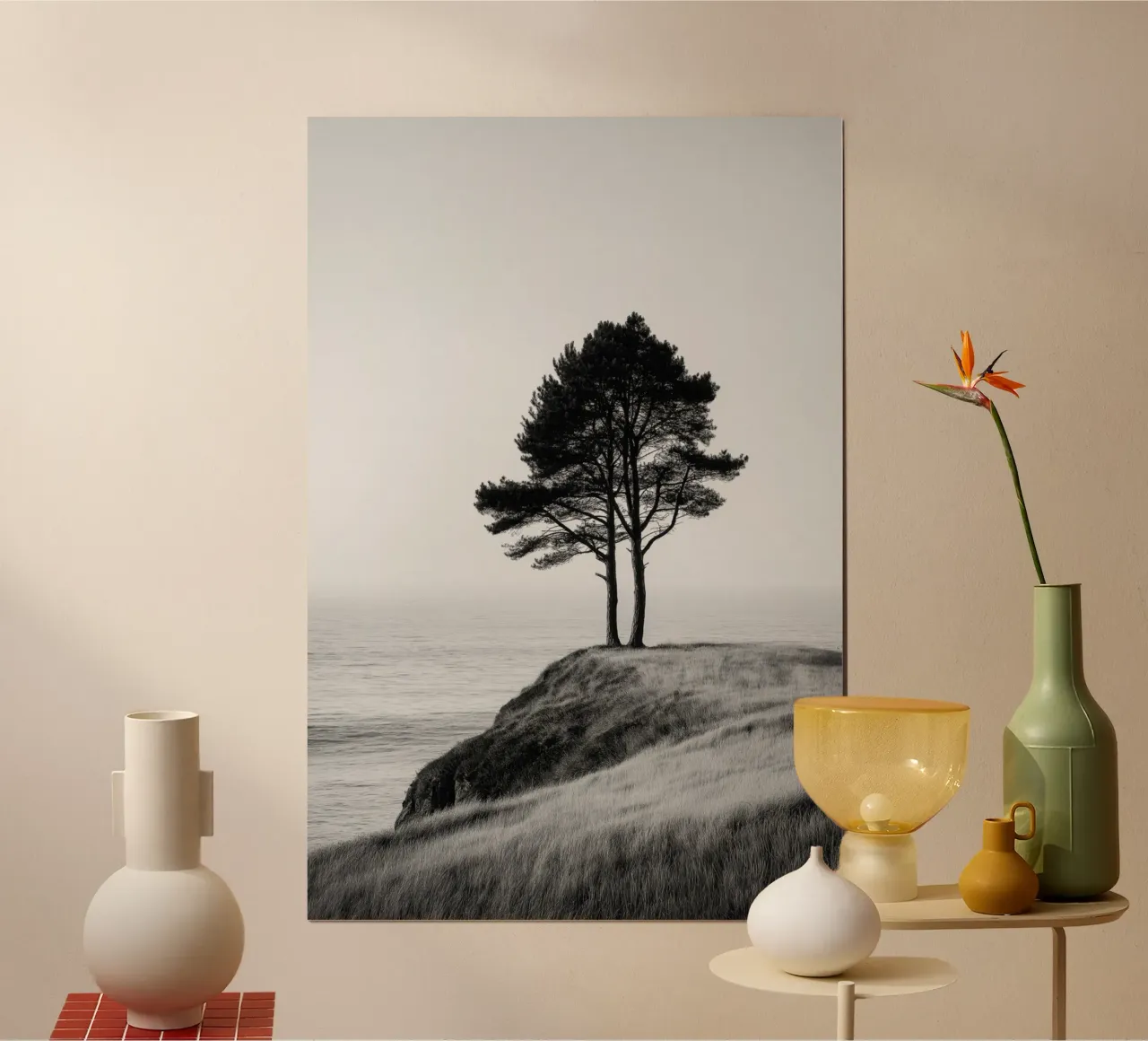 Lone Tree on Cliff Edge hahnemühle by Indigo Tides Art
