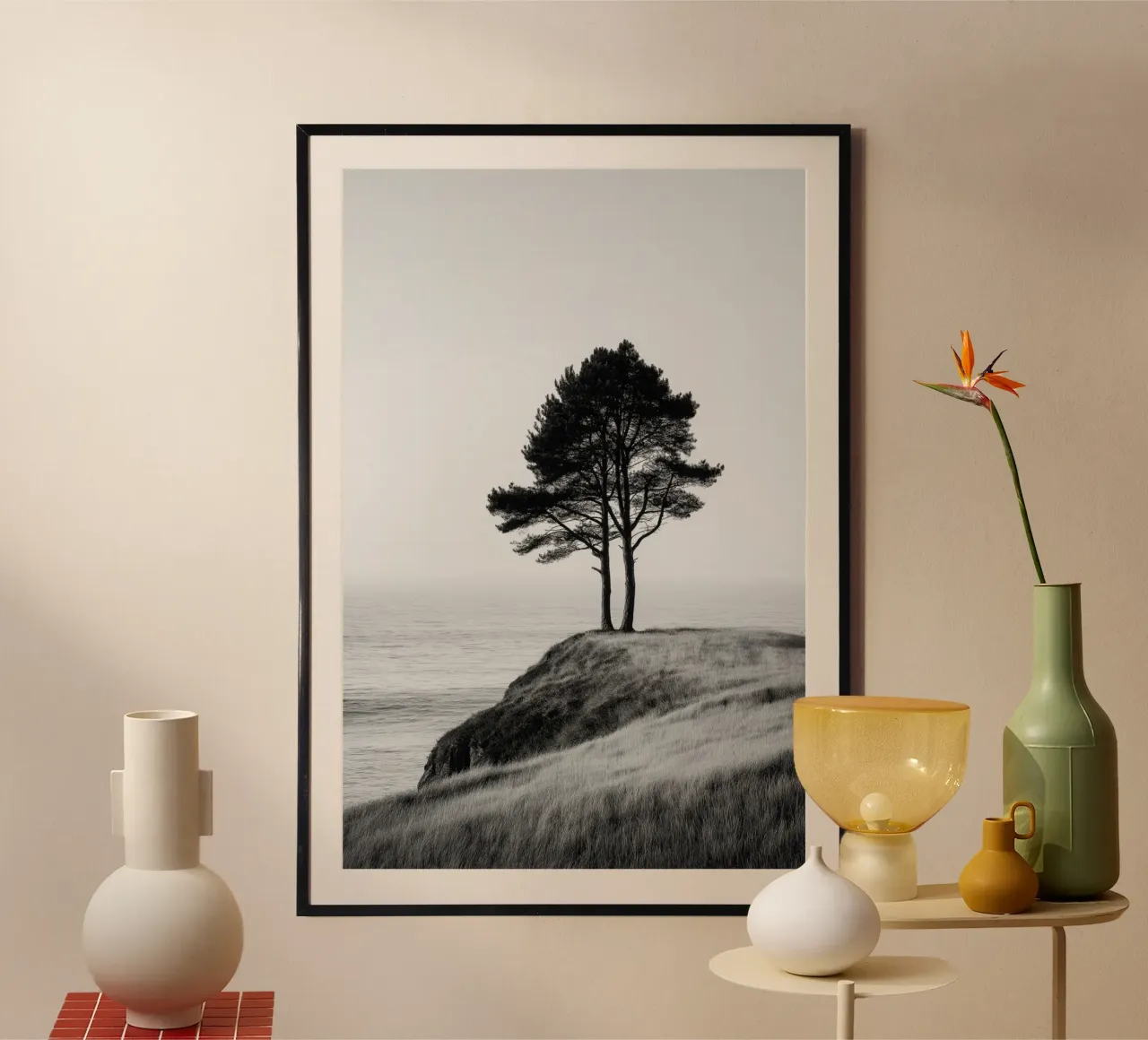 Lone Tree on Cliff Edge hahnemühle by Indigo Tides Art