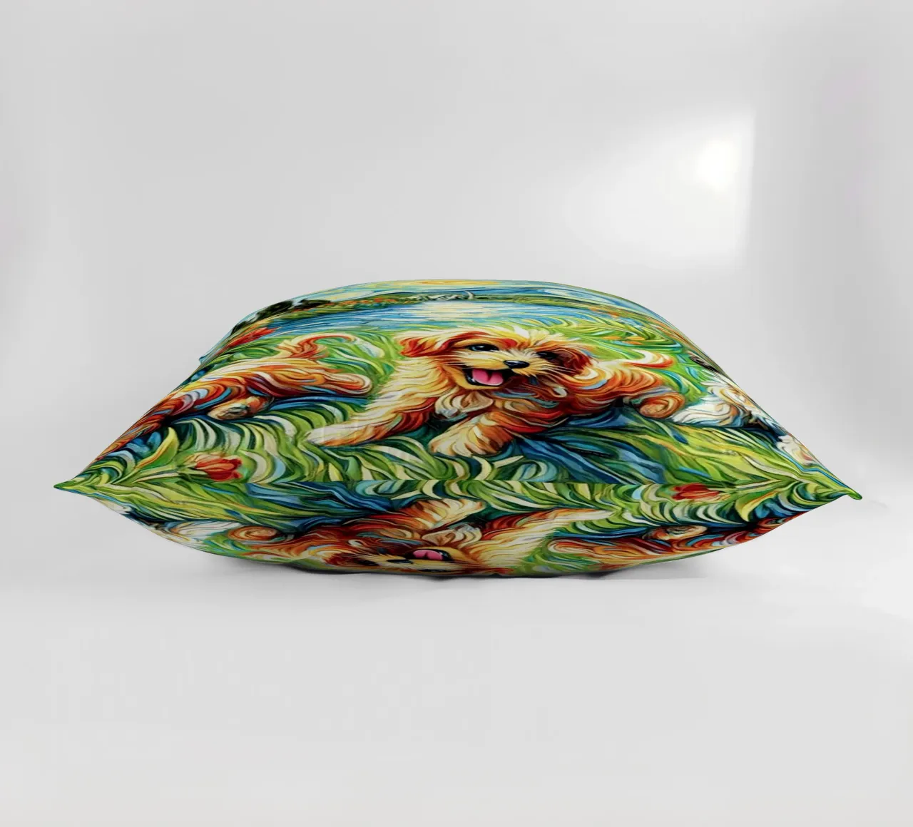 I LOVE MY DADDY IN SUMMER, Puppy Dog Edition cuscino da Vintage Van Gogh