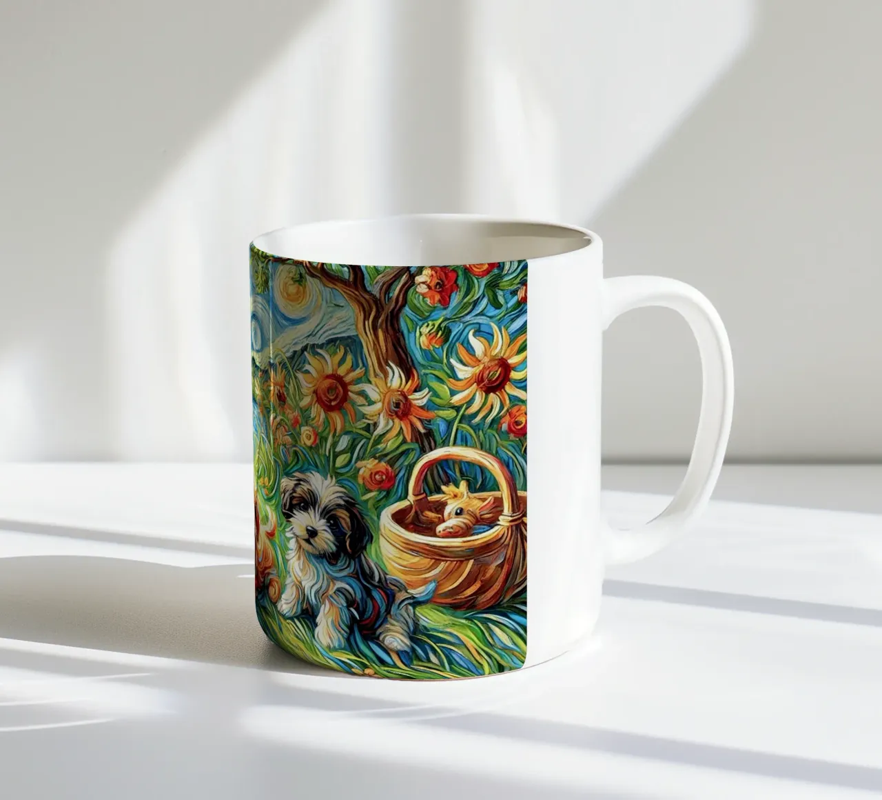 I LOVE MY DADDY IN SUMMER, Puppy Dog Edition tazza in ceramica da Vintage Van Gogh