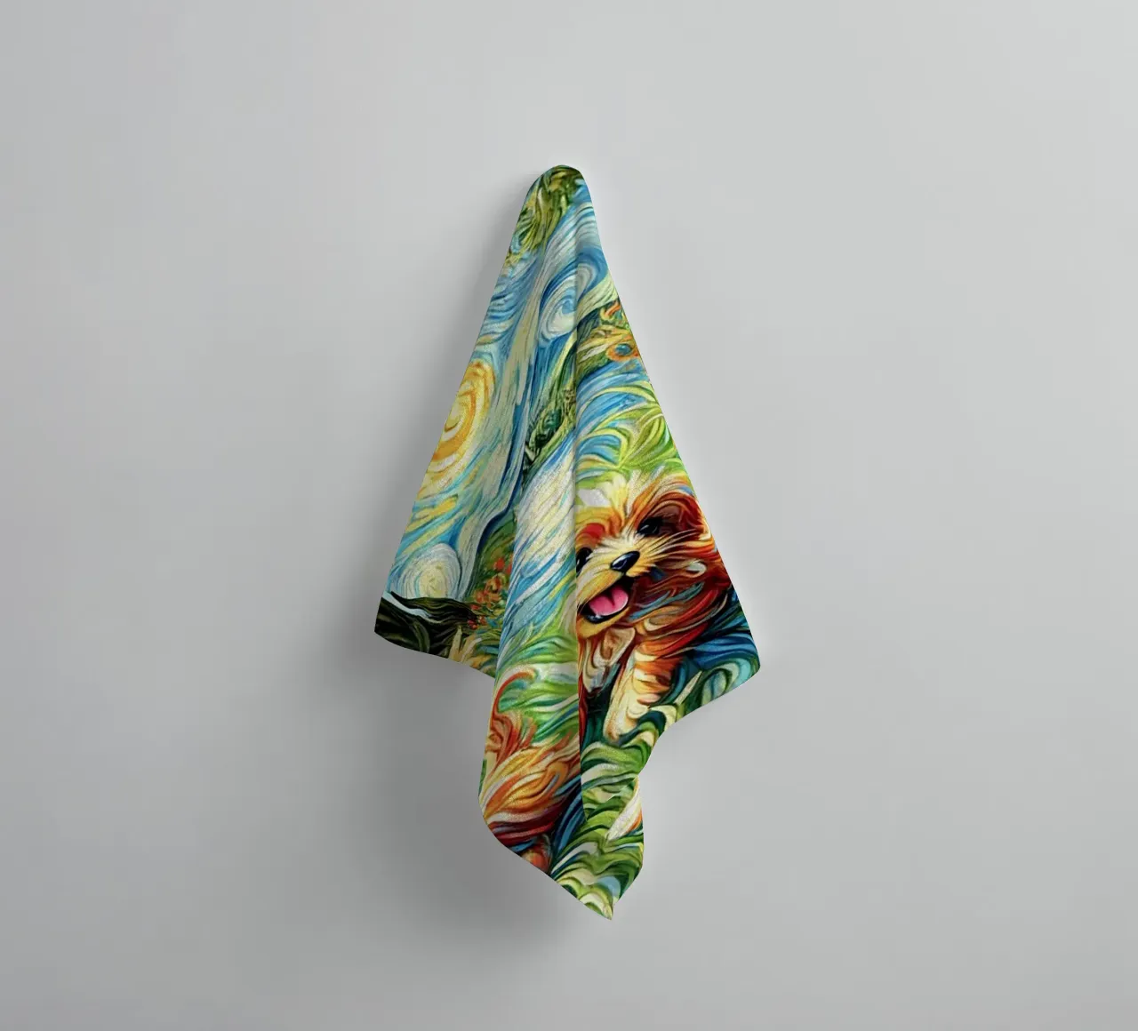 I LOVE MY DADDY IN SUMMER, Puppy Dog Edition asciugamano da bagno da Vintage Van Gogh