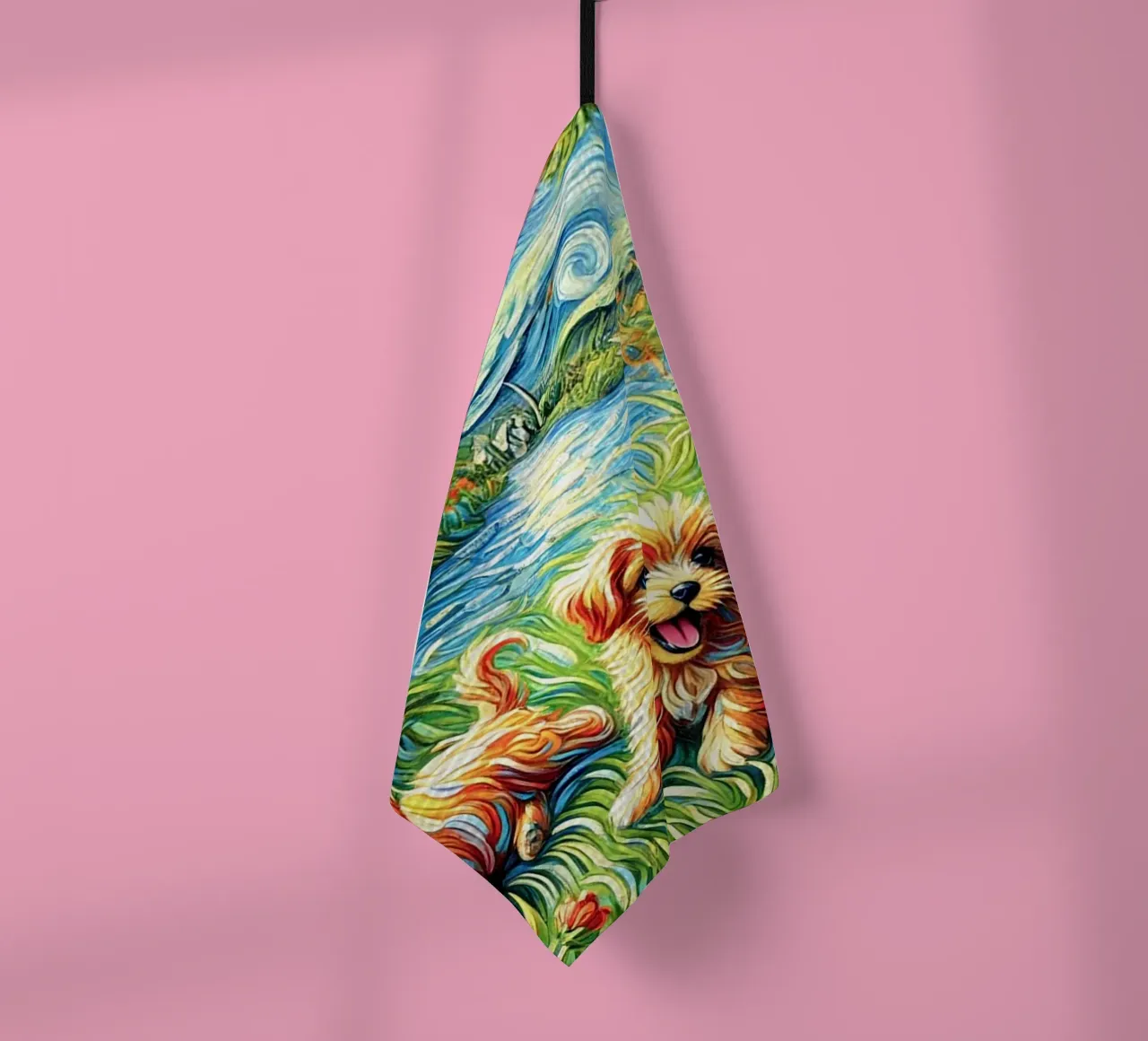 I LOVE MY DADDY IN SUMMER, Puppy Dog Edition canovaccio da cucina da Vintage Van Gogh