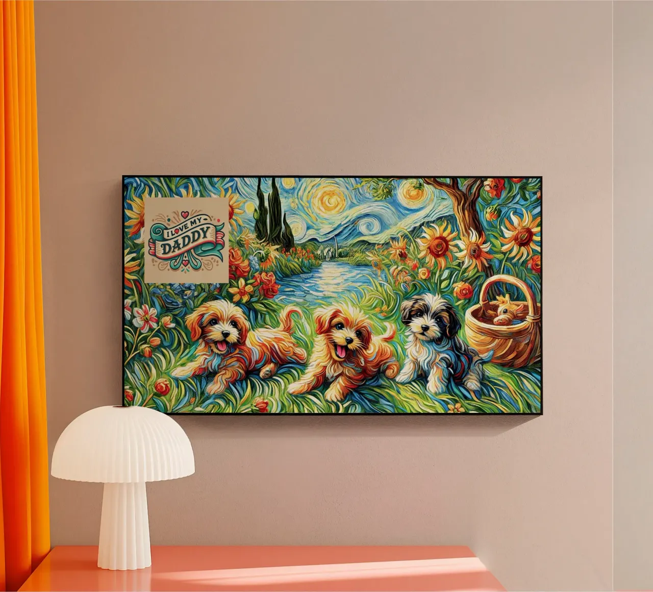 I LOVE MY DADDY IN SUMMER, Puppy Dog Edition plexiglass da Vintage Van Gogh