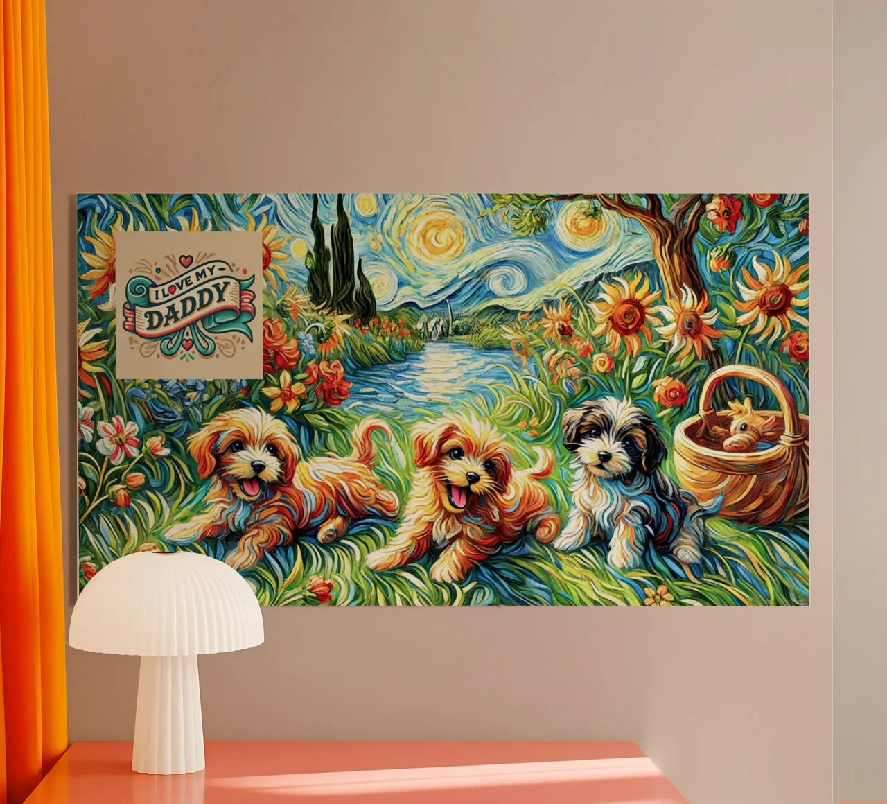 I LOVE MY DADDY IN SUMMER, Puppy Dog Edition plexiglass da Vintage Van Gogh