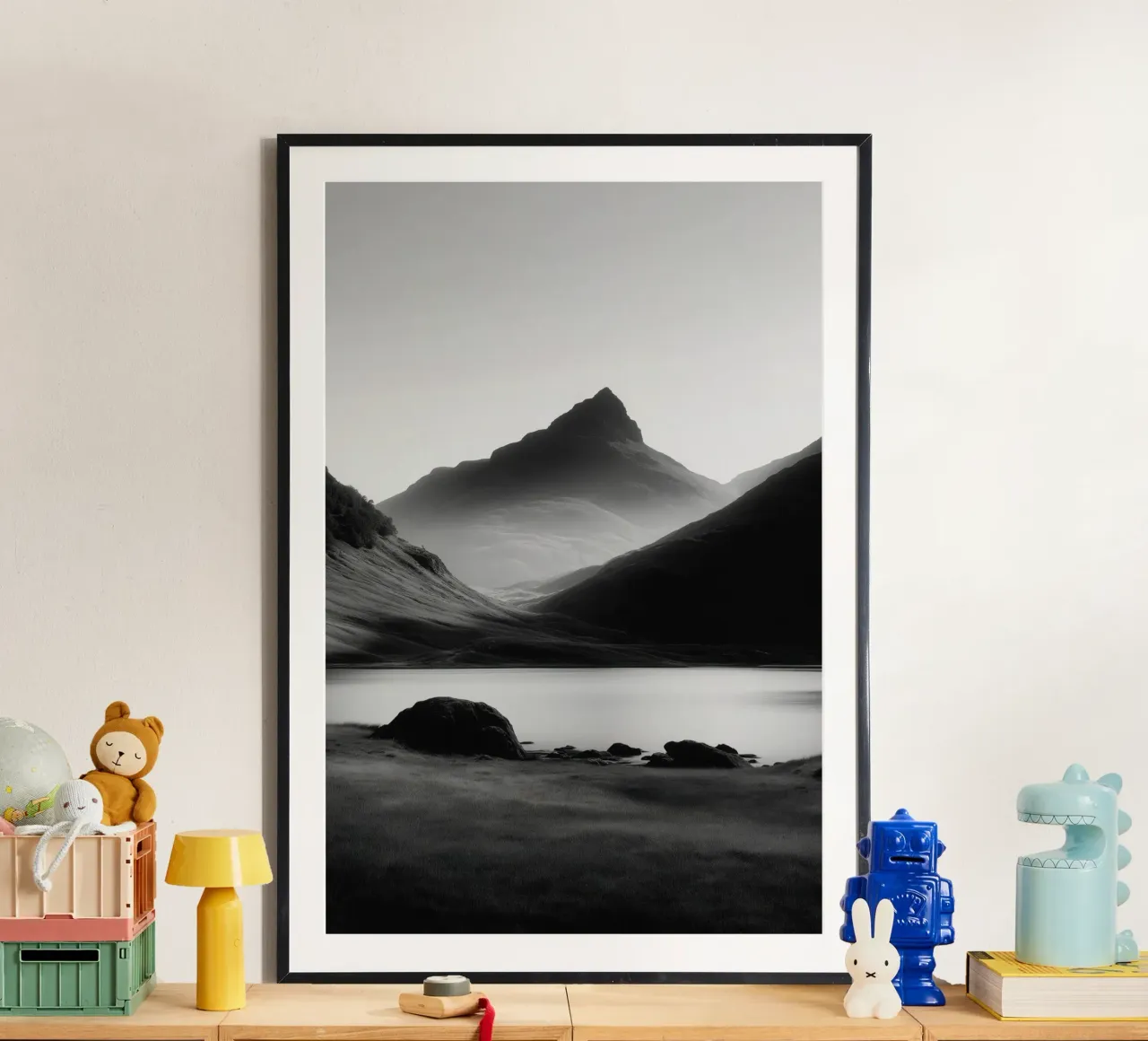 Paesaggio di montagna in bianco e nero carta hahnemühle da Indigo Tides Art