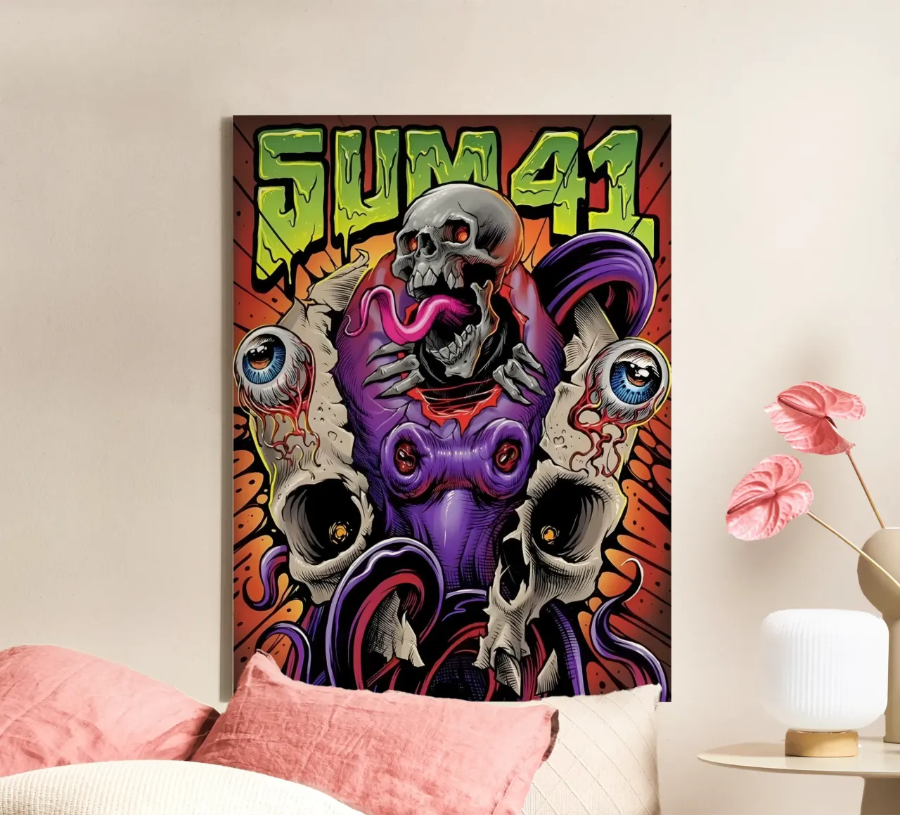 SUM 41 Reproduction Tour tela con Cornice a cassetta da lindacleveland