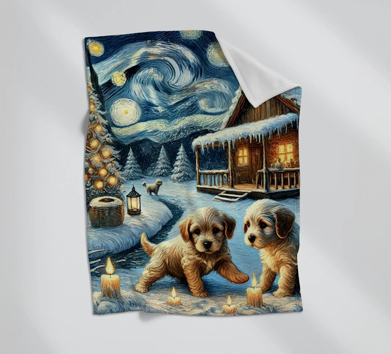 I LOVE MY MOMMY IN WINTER, Puppy Dog Edition coperta in pile da Vintage Van Gogh