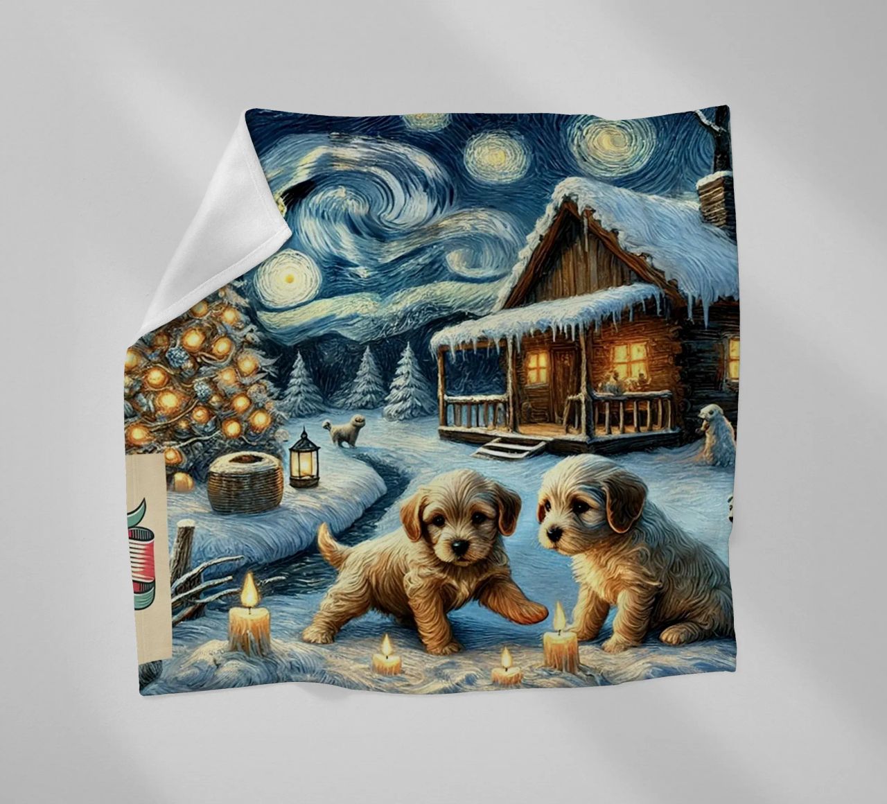 I LOVE MY MOMMY IN WINTER, Puppy Dog Edition coperta in pile da Vintage Van Gogh
