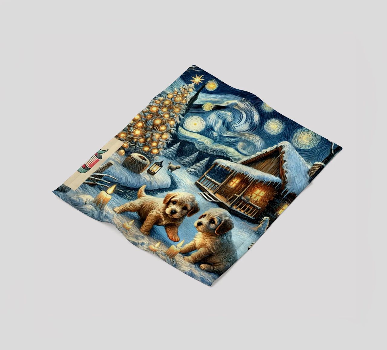 I LOVE MY MOMMY IN WINTER, Puppy Dog Edition coperta in pile da Vintage Van Gogh