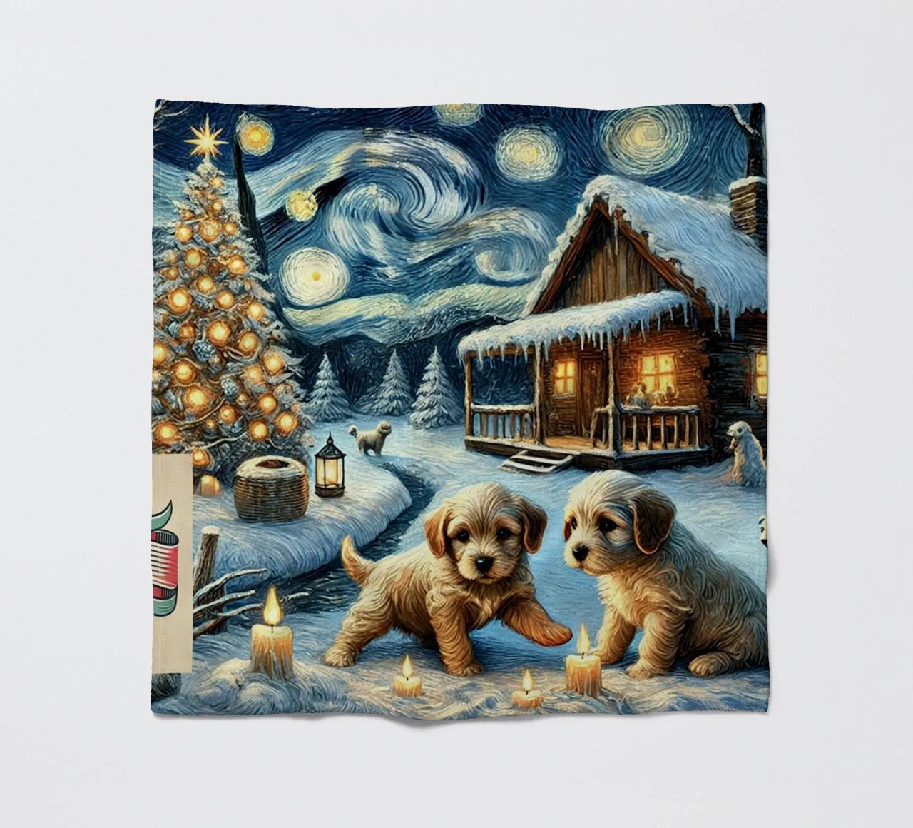 I LOVE MY MOMMY IN WINTER, Puppy Dog Edition coperta in pile da Vintage Van Gogh
