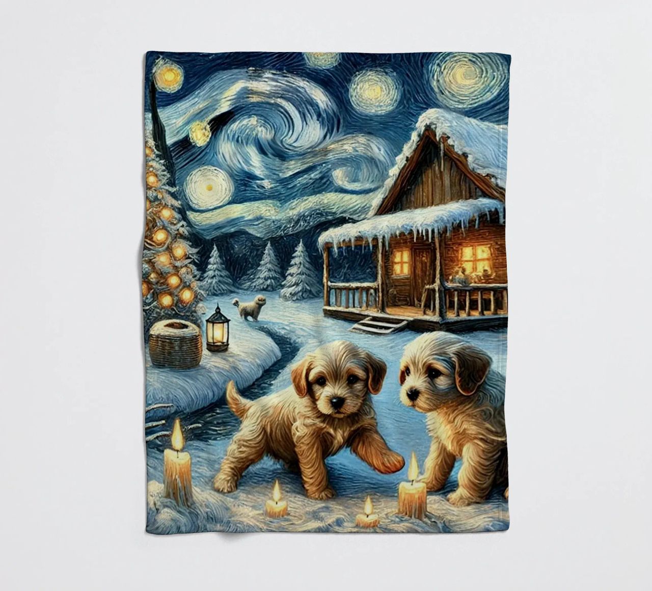 I LOVE MY MOMMY IN WINTER, Puppy Dog Edition coperta in pile da Vintage Van Gogh