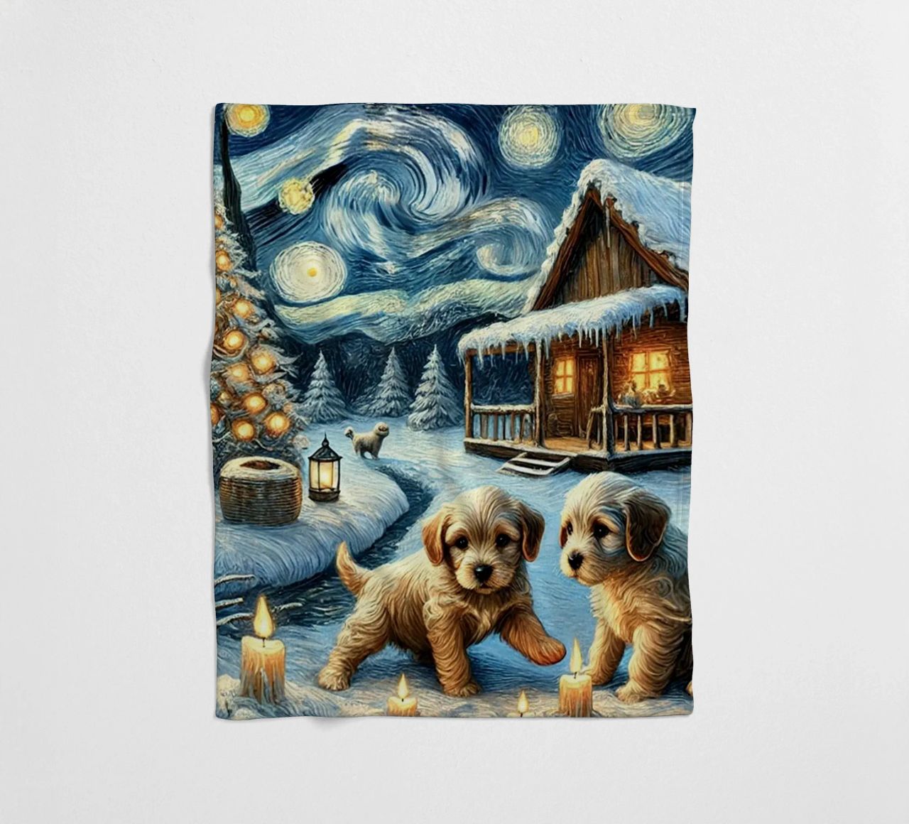 I LOVE MY MOMMY IN WINTER, Puppy Dog Edition coperta in pile da Vintage Van Gogh