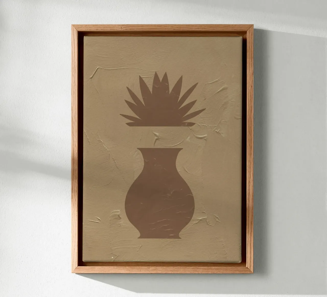 Terracotta Line No 07 tela con Cornice a cassetta da treechild