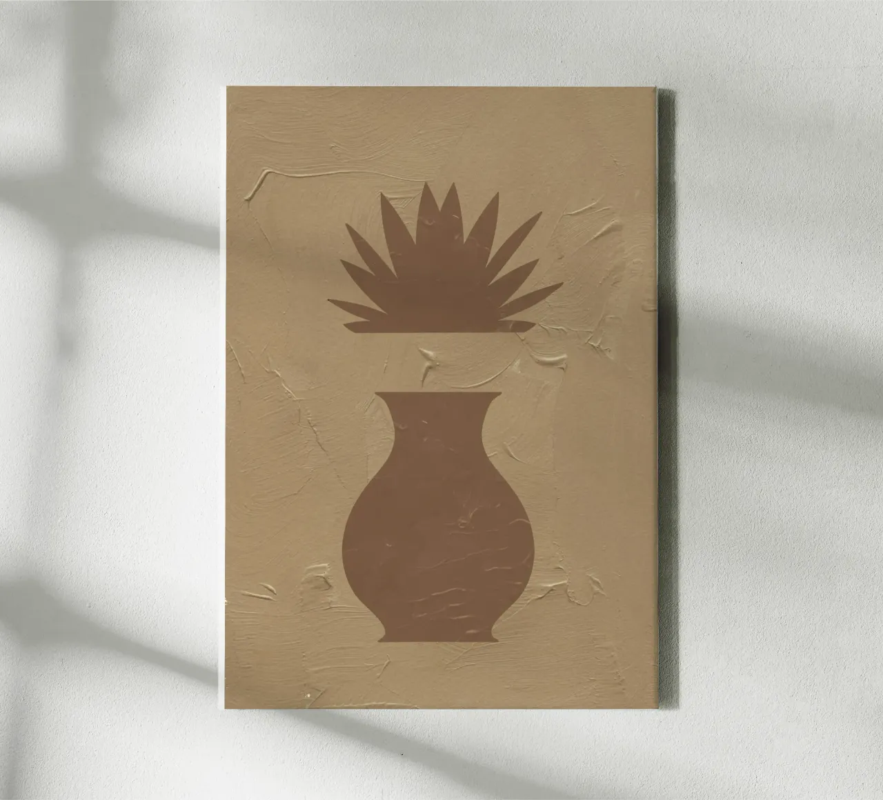 Terracotta Line No 07 tela con Cornice a cassetta da treechild