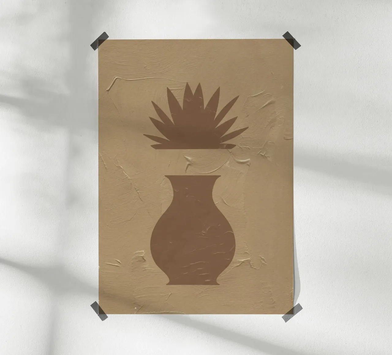 Terracotta Line No 07 poster con telaio in alluminio da treechild