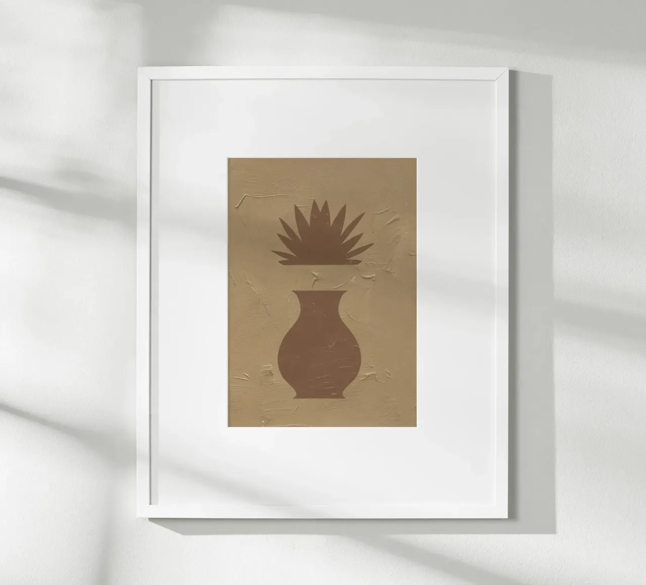 Terracotta Line No 07 poster con telaio in alluminio da treechild