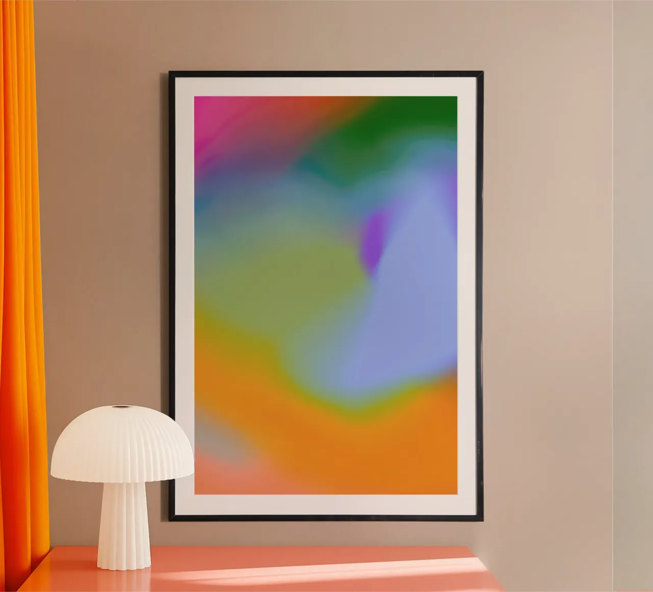 Heat Wave poster con telaio in legno da Galaxy Eyes