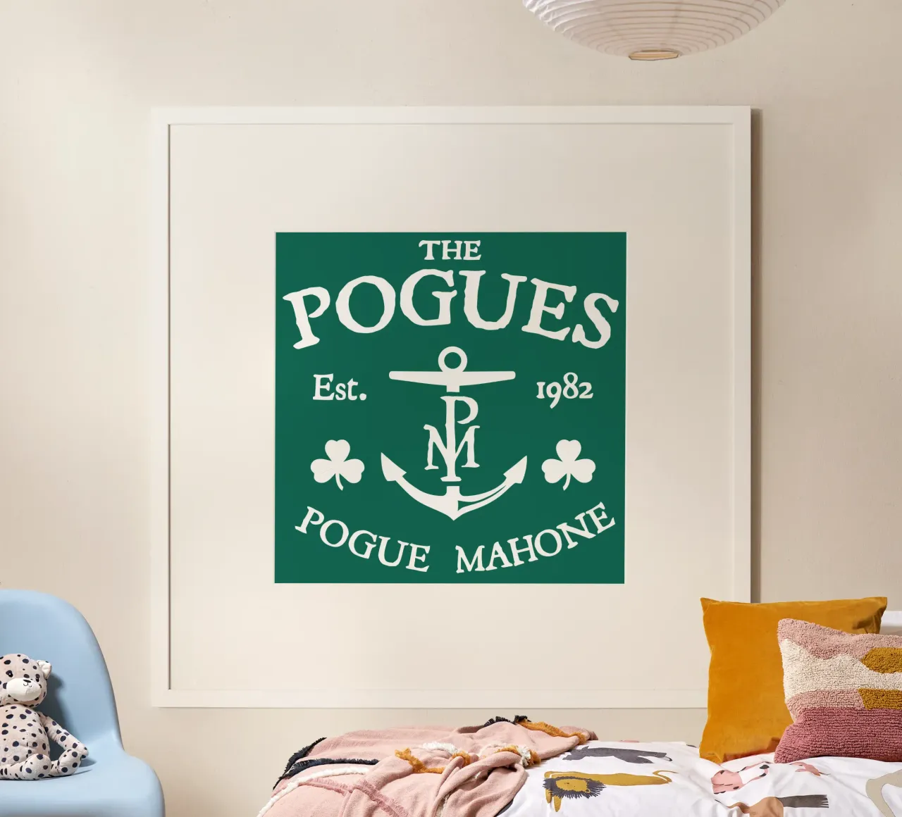 The Pogues - Pogue Mahone poster con telaio in alluminio da myxzyptlx