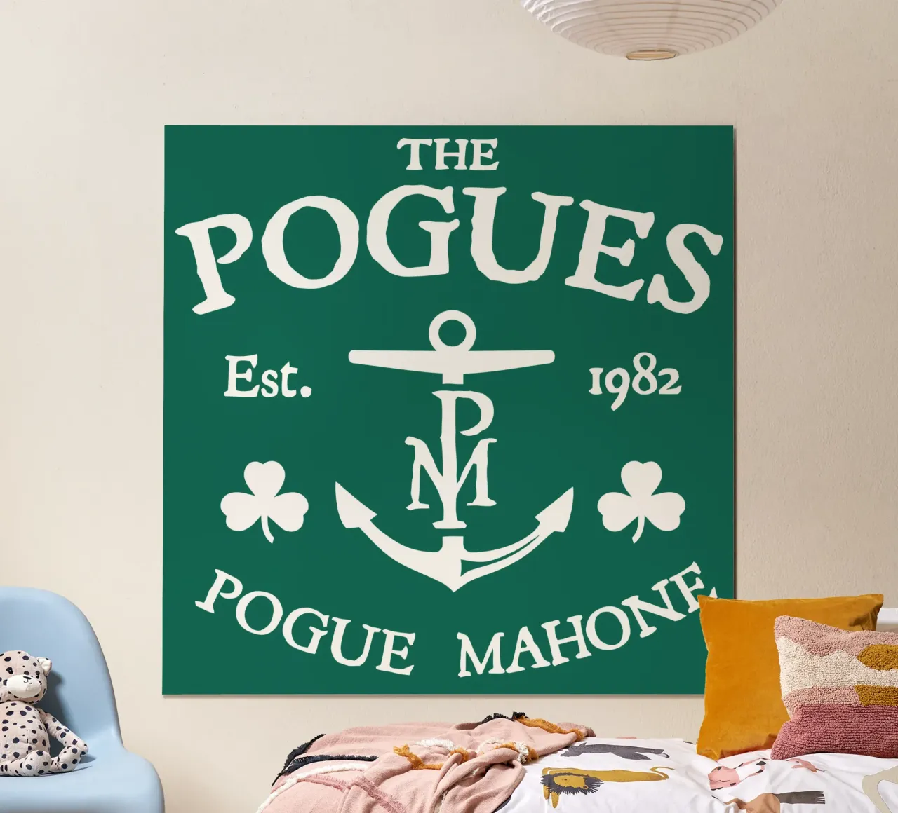 The Pogues - Pogue Mahone poster con telaio in alluminio da myxzyptlx
