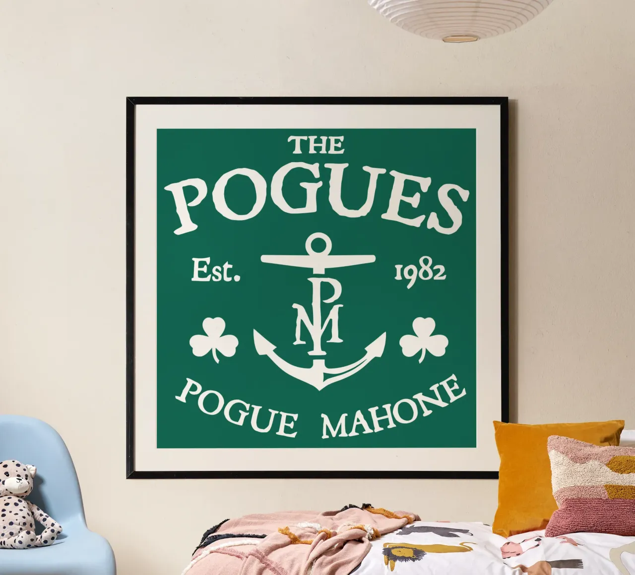 The Pogues - Pogue Mahone poster con telaio in alluminio da myxzyptlx