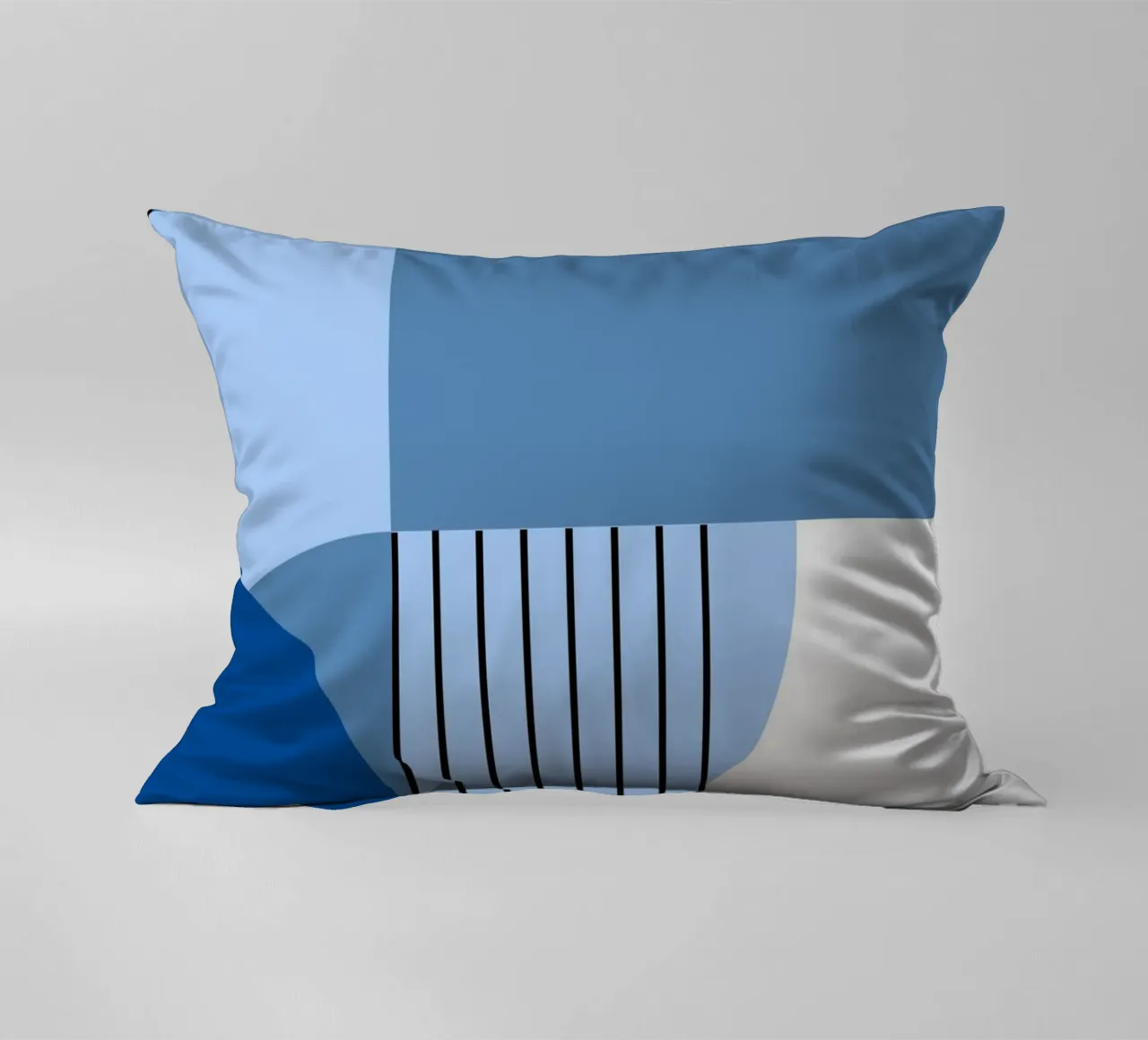 Composizione geometrica in blu cuscino da Studio Vibe