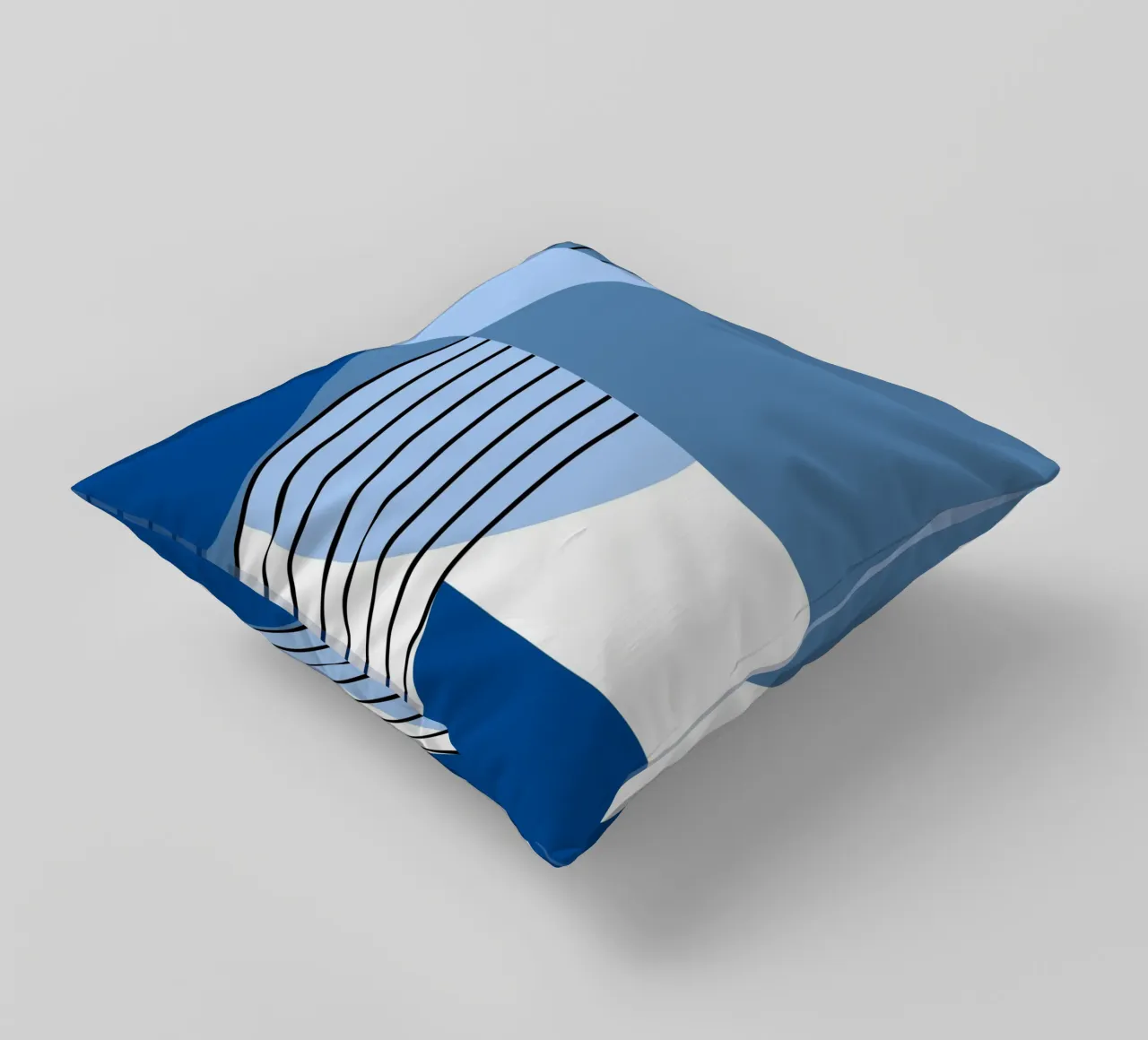 Composizione geometrica in blu cuscino da Studio Vibe