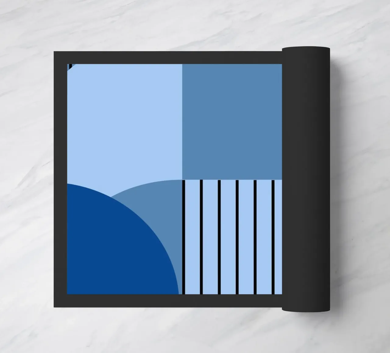 Composizione geometrica in blu zerbino da Studio Vibe