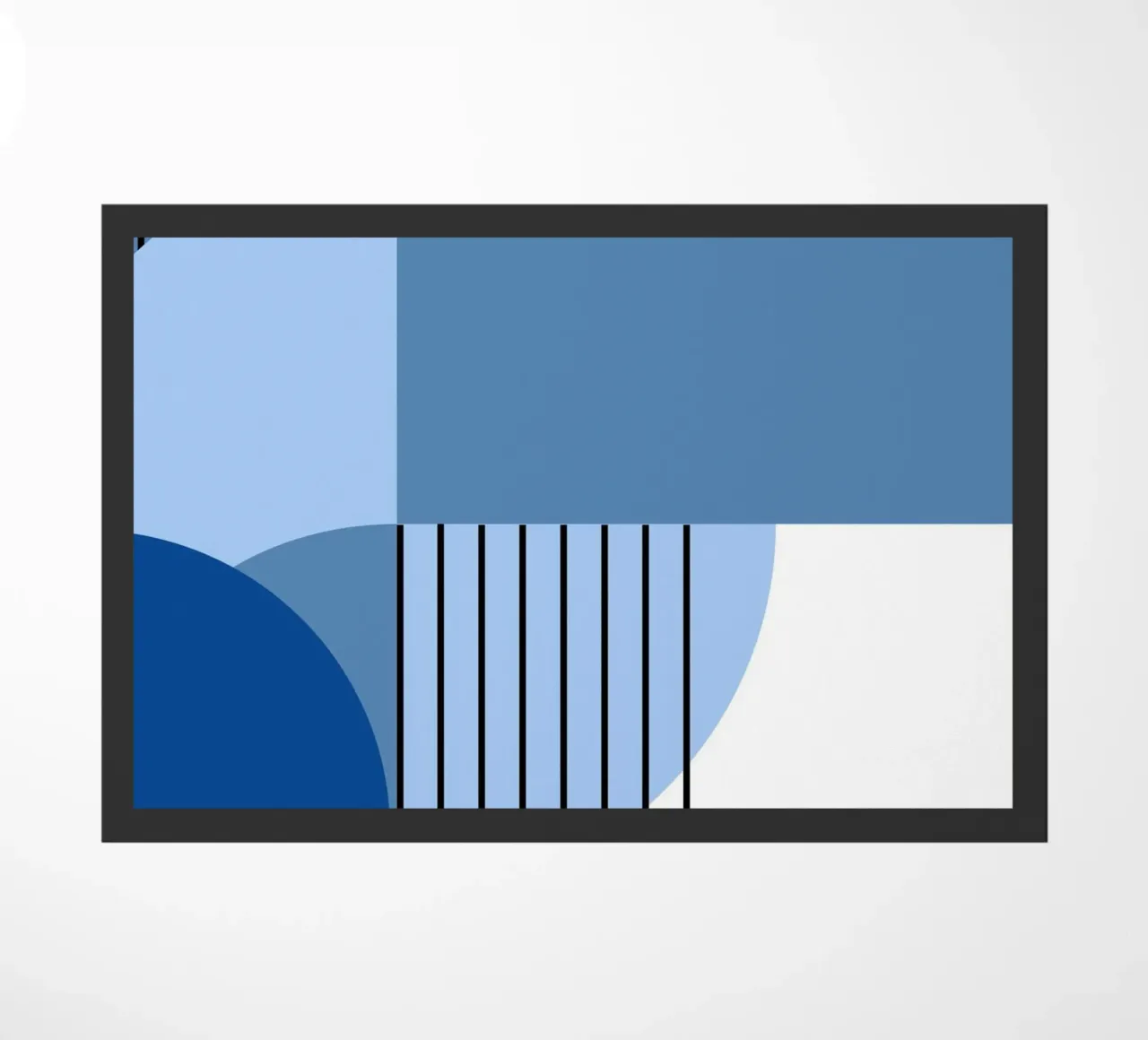 Composizione geometrica in blu zerbino da Studio Vibe