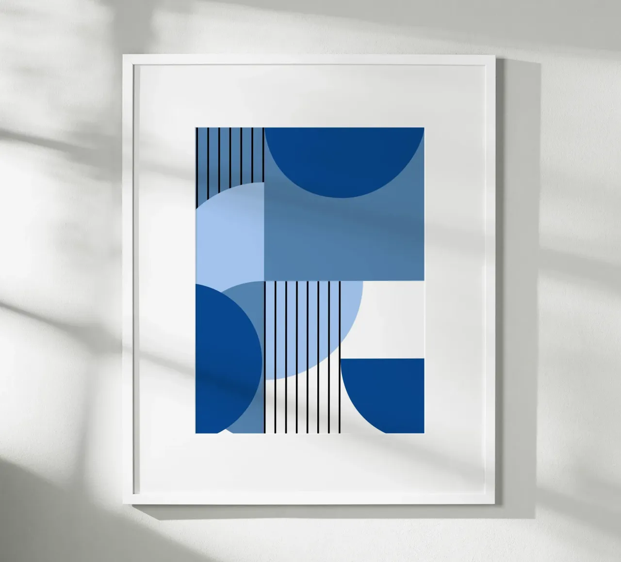 Composizione geometrica in blu carta hahnemühle da Studio Vibe