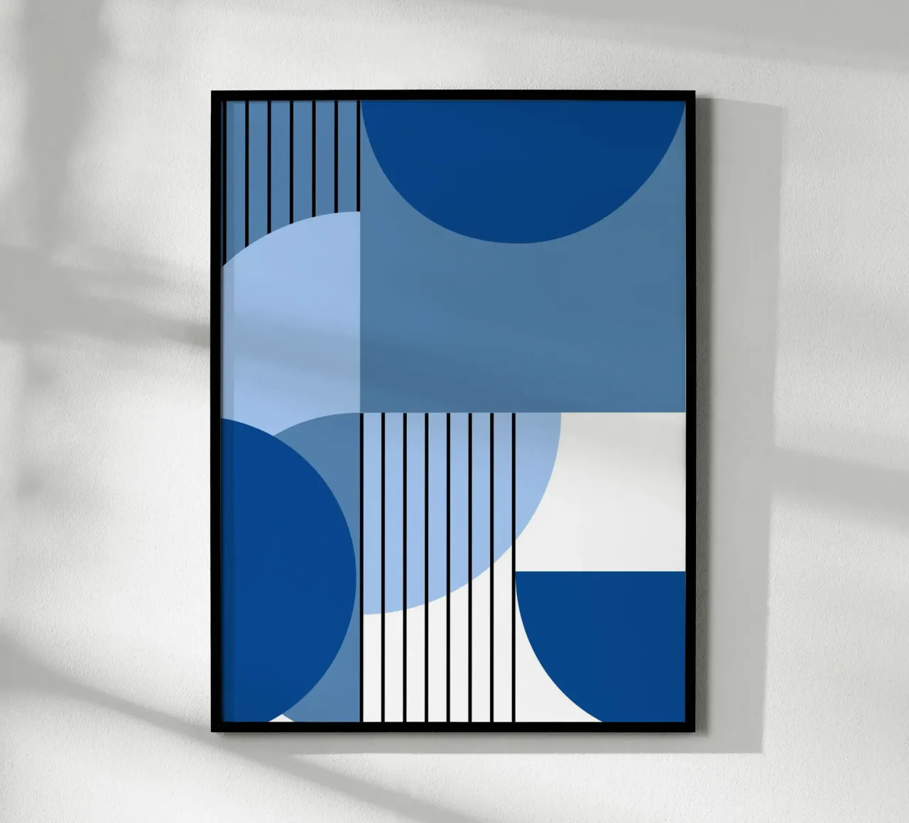 Composizione geometrica in blu carta hahnemühle da Studio Vibe