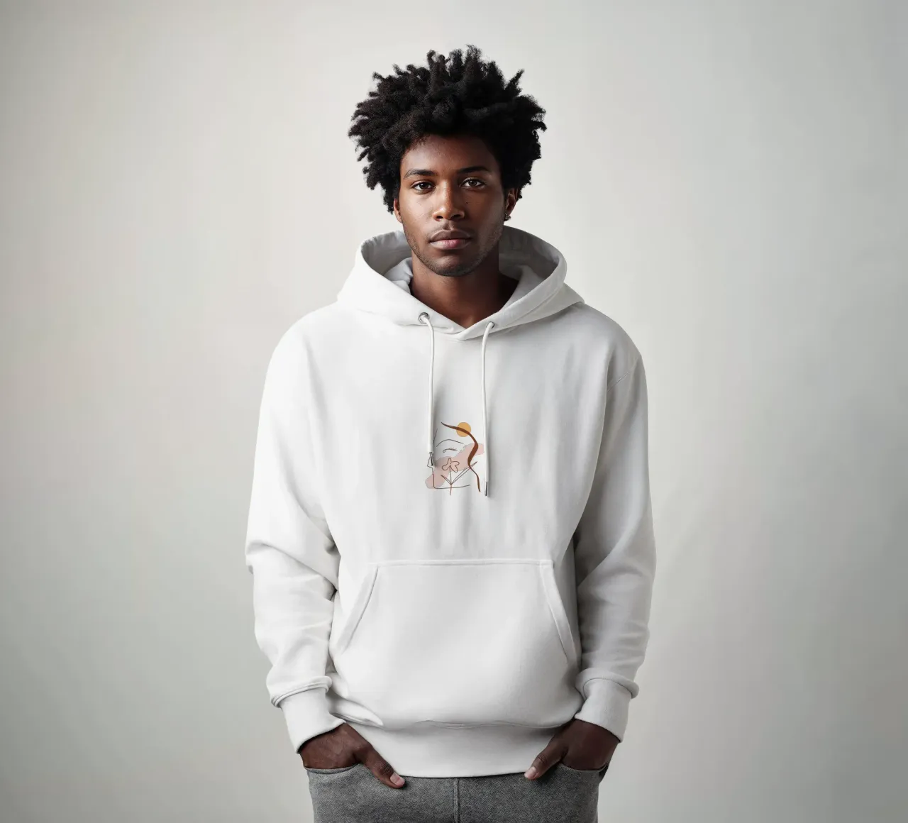 Summer Line No 01 (Without Background) felpa con cappuccio da treechild