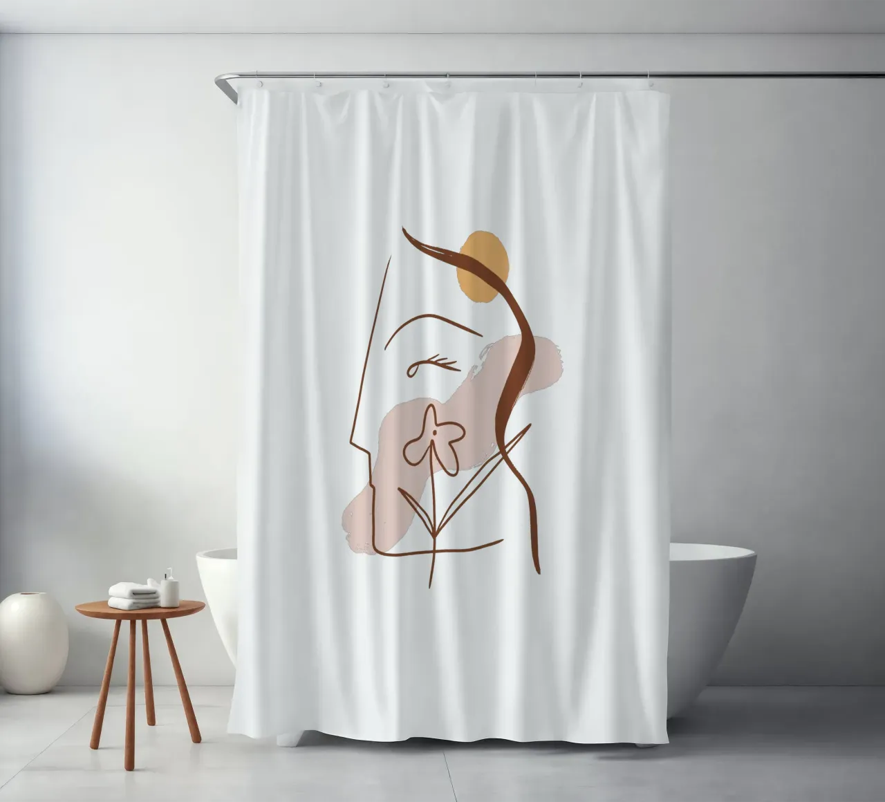 Summer Line No 01 (Without Background) tenda da doccia da treechild